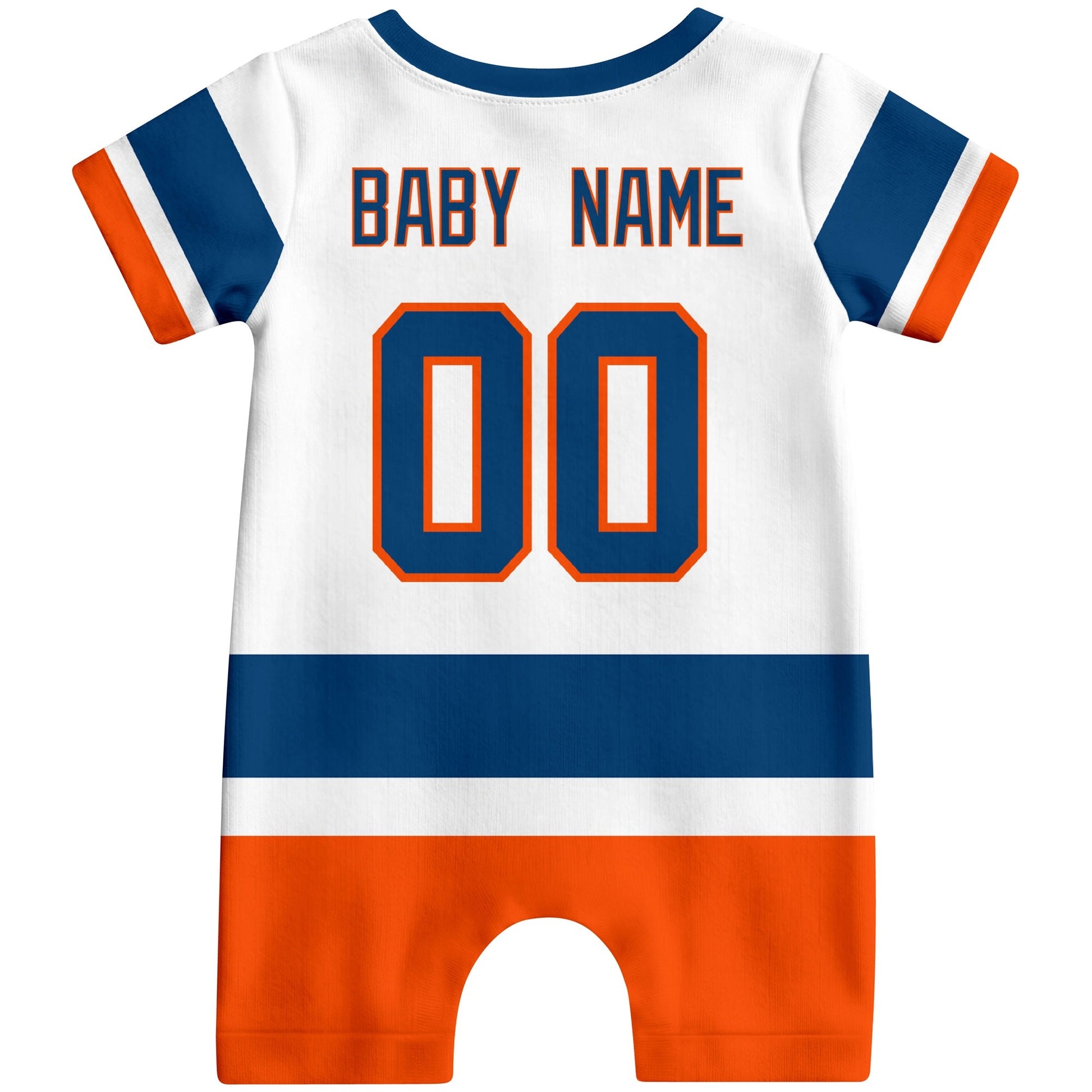 Personalized New York Hockey Baby Bodysuit - Custom Name & Number ANTKING
