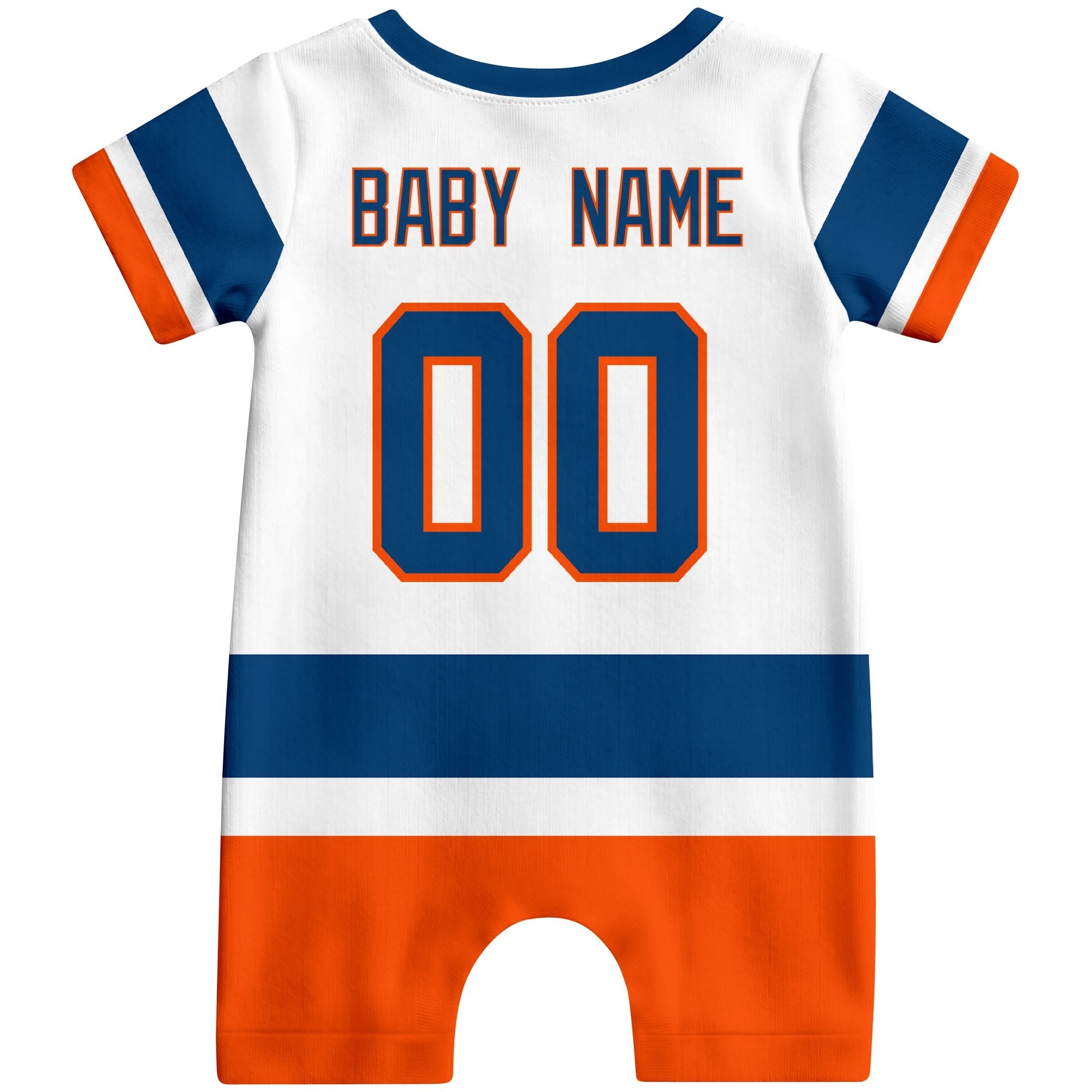 Personalized New York Hockey Baby Bodysuit - Custom Name & Number ANTKING