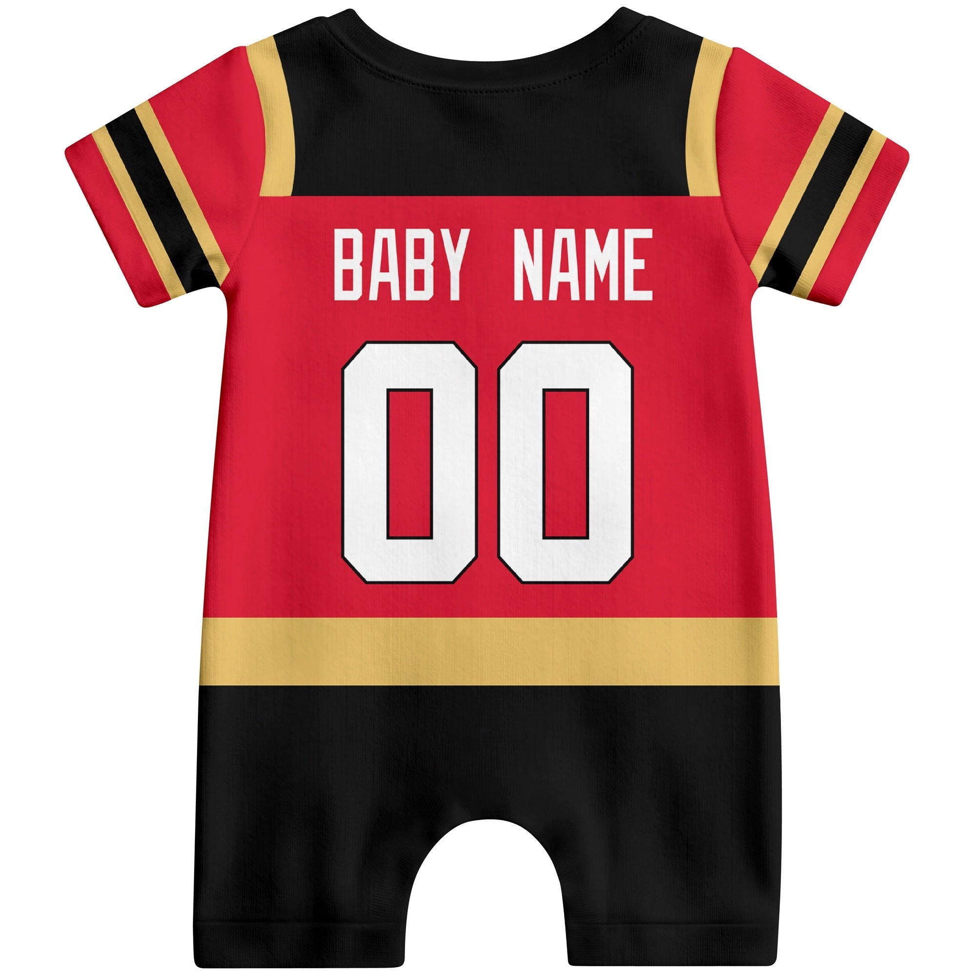 Personalized Ottawa Hockey Baby Bodysuit - Custom Name & Number ANTKING