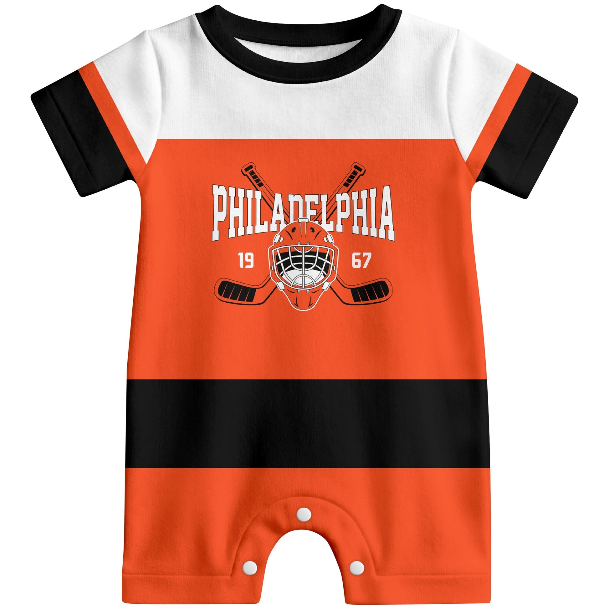 Personalized Philadelphia Hockey Baby Bodysuit - Custom Name & Number ANTKING