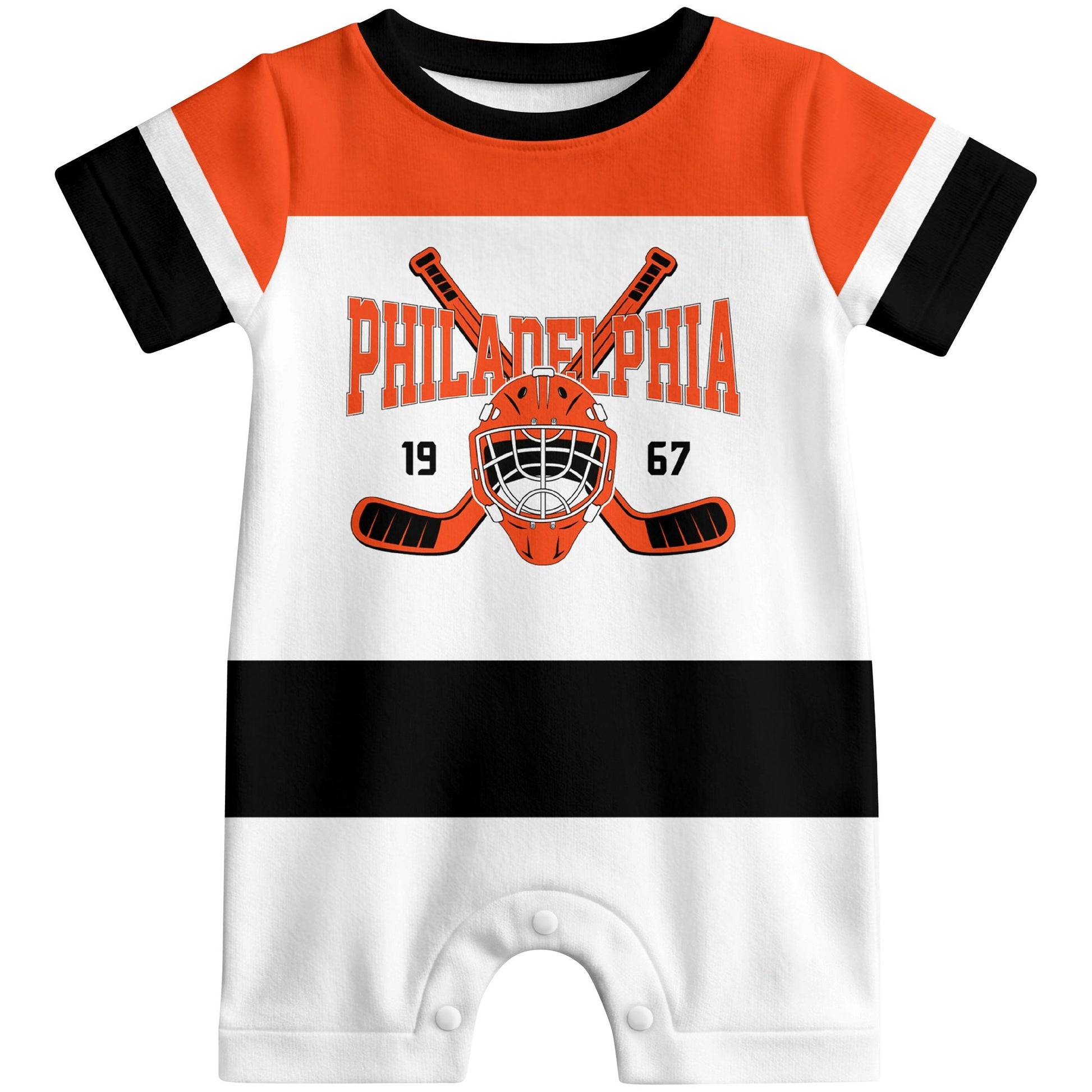 Personalized Philadelphia Hockey Baby Bodysuit - Custom Name & Number ANTKING