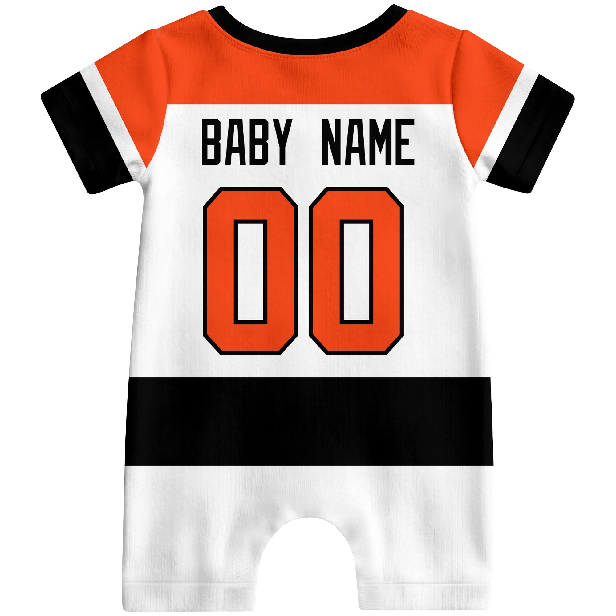 Personalized Philadelphia Hockey Baby Bodysuit - Custom Name & Number ANTKING