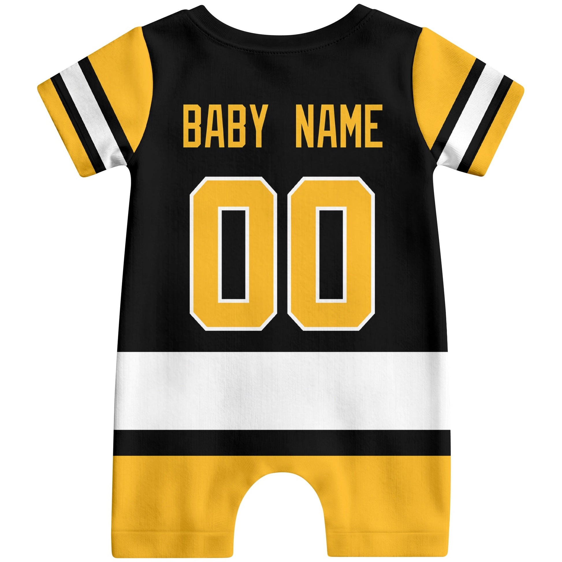 Personalized Pittsburgh Hockey Baby Bodysuit - Custom Name & Number ANTKING