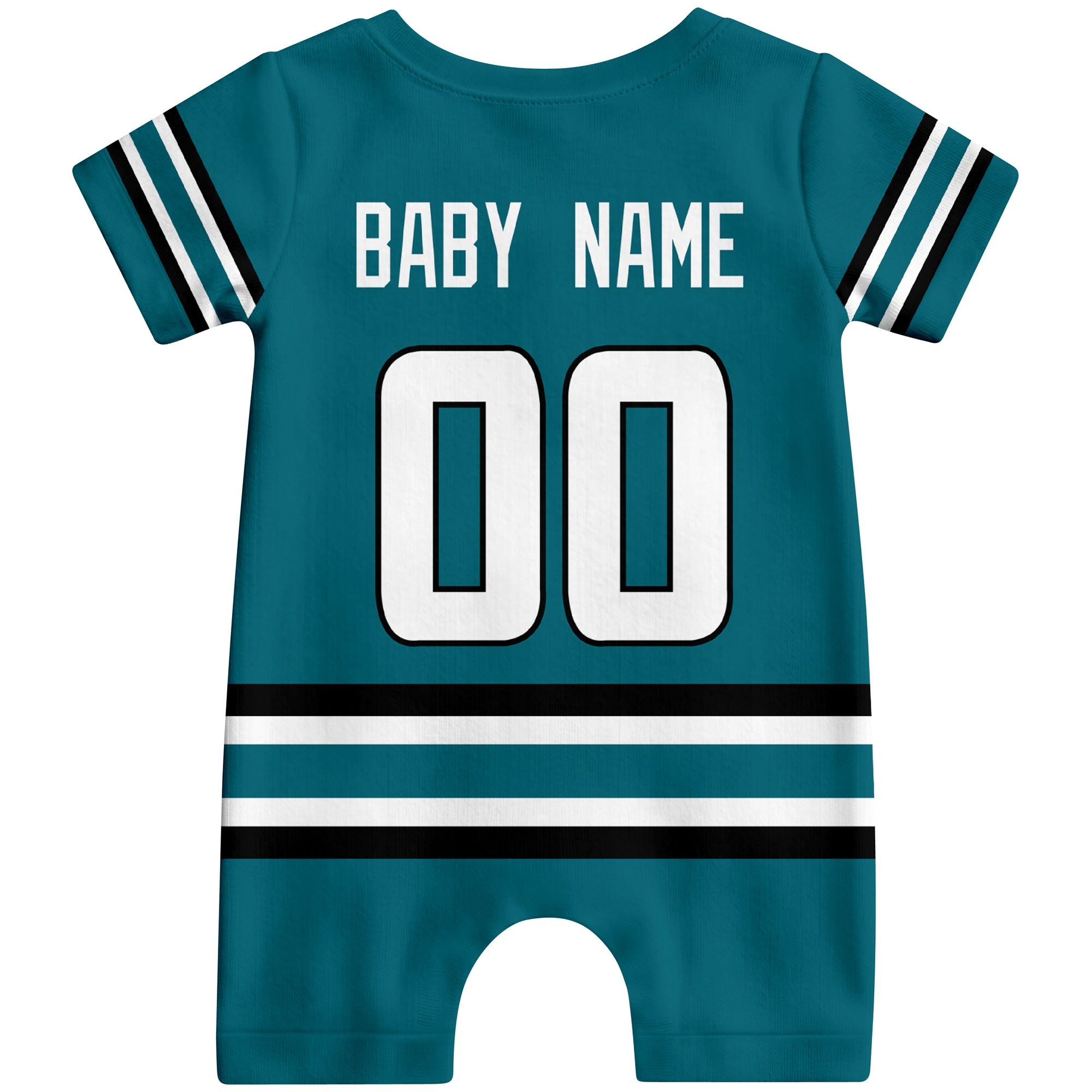 Personalized San Jose Hockey Baby Bodysuit - Custom Name & Number ANTKING
