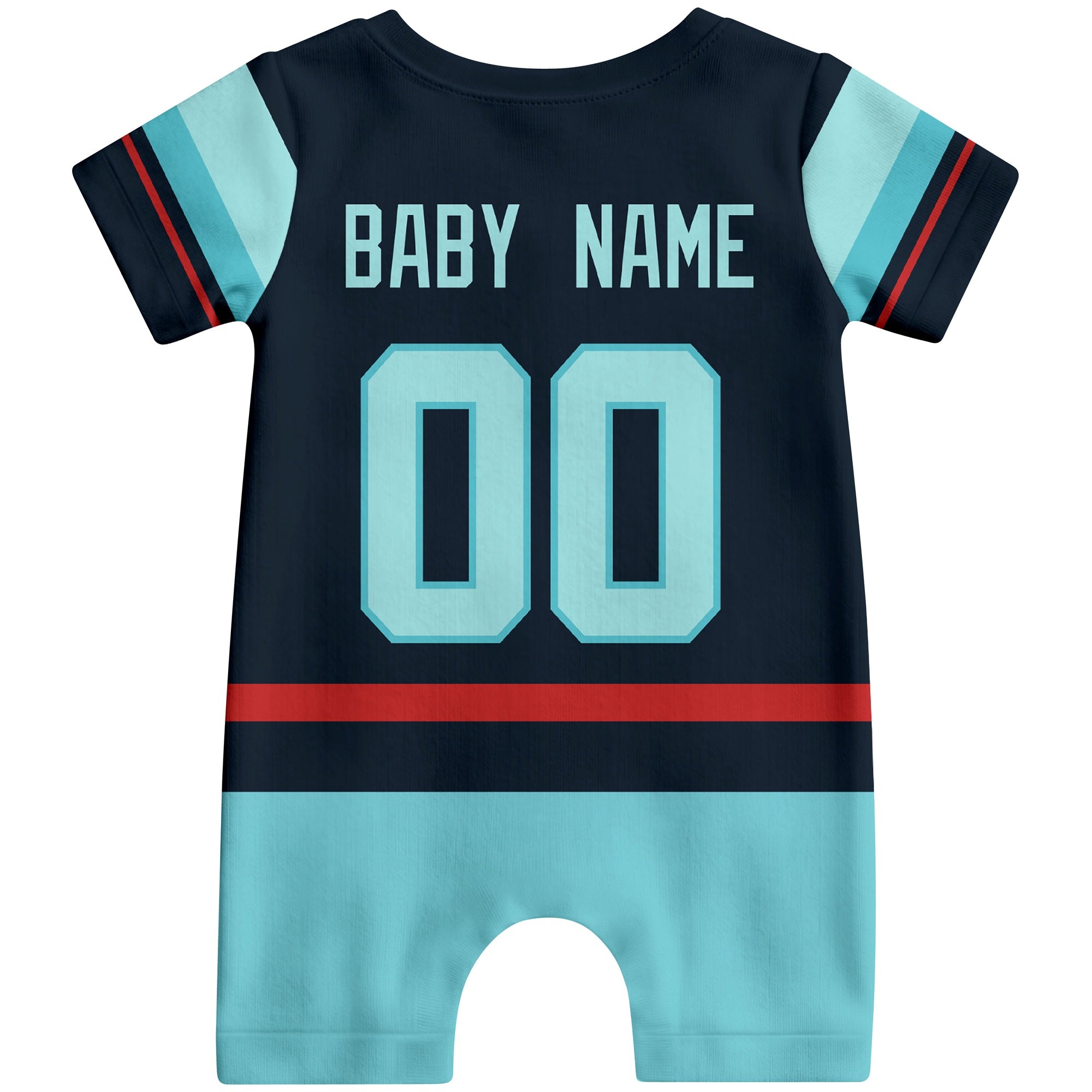Personalized Seattle Hockey Baby Bodysuit - Custom Name & Number ANTKING