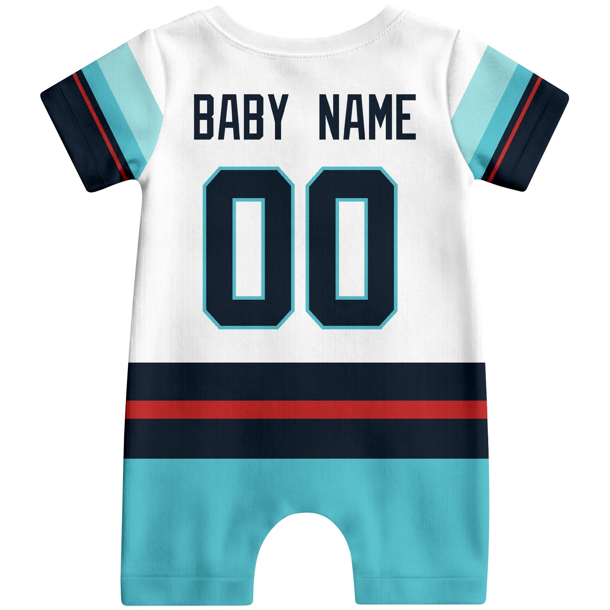 Personalized Seattle Hockey Baby Bodysuit - Custom Name & Number ANTKING