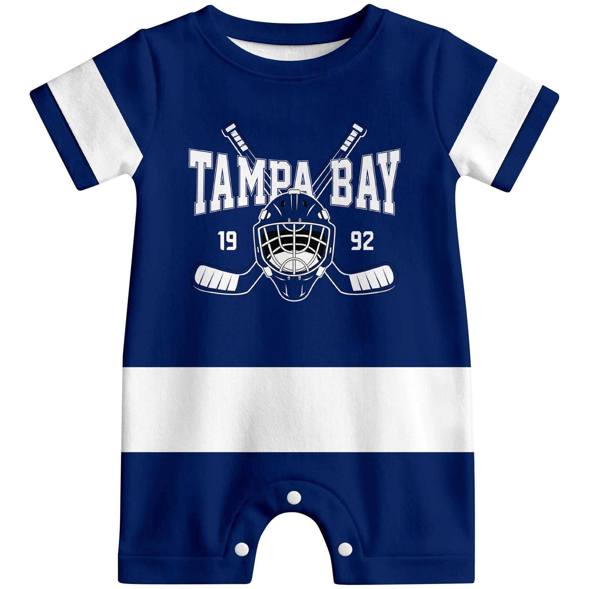 Personalized Tampa Bay Hockey Baby Bodysuit - Custom Name & Number ANTKING