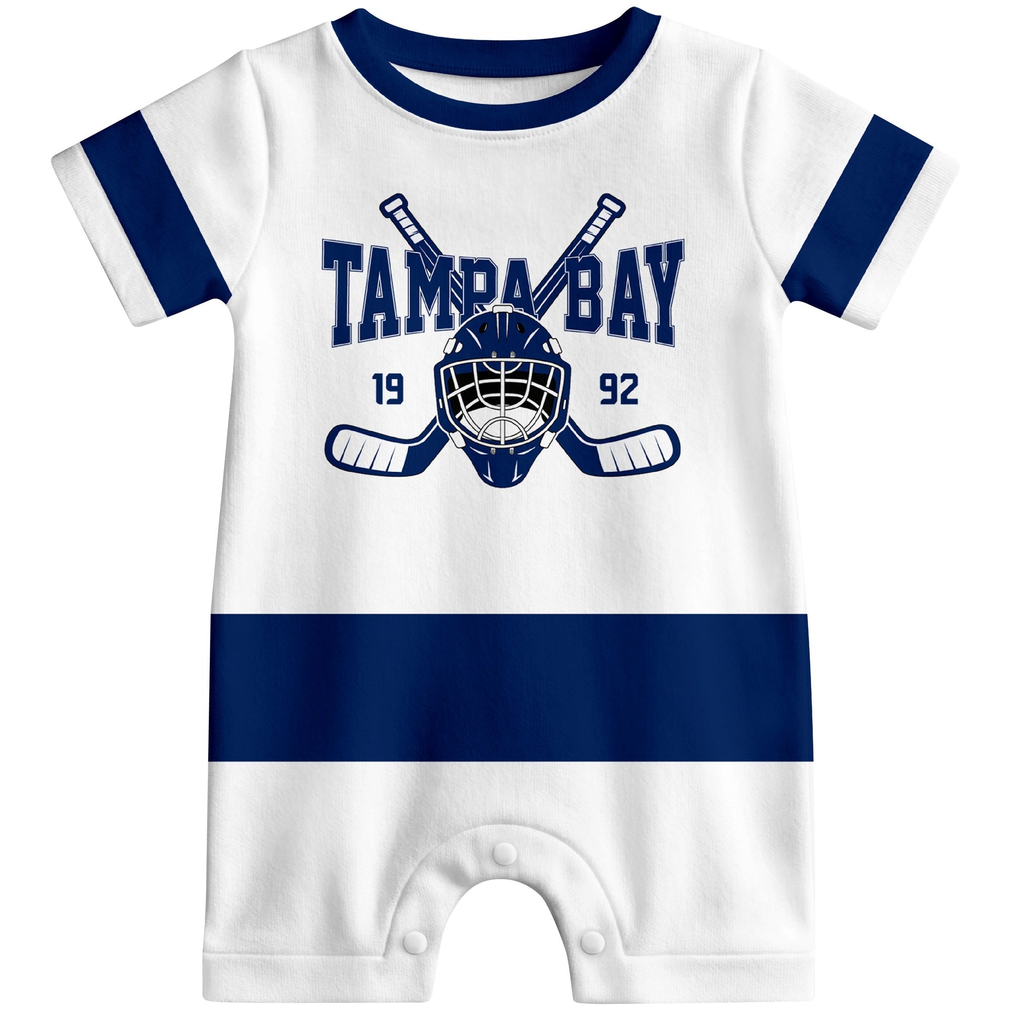 Personalized Tampa Bay Hockey Baby Bodysuit - Custom Name & Number ANTKING