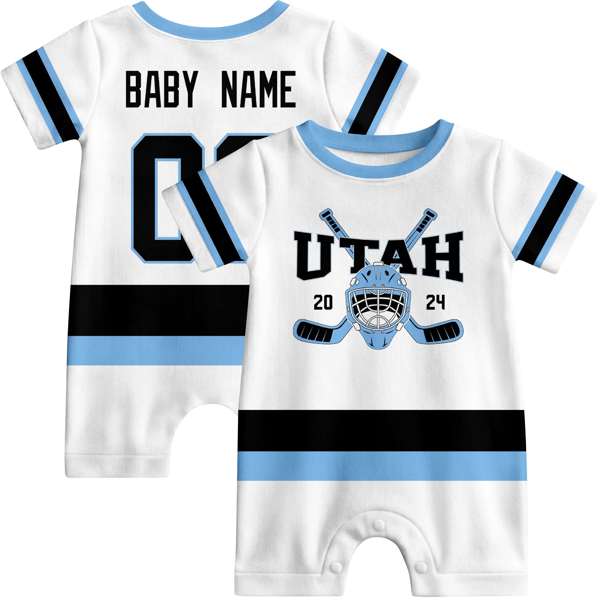 Personalized Utah Hockey Baby Bodysuit - Custom Name & Number ANTKING
