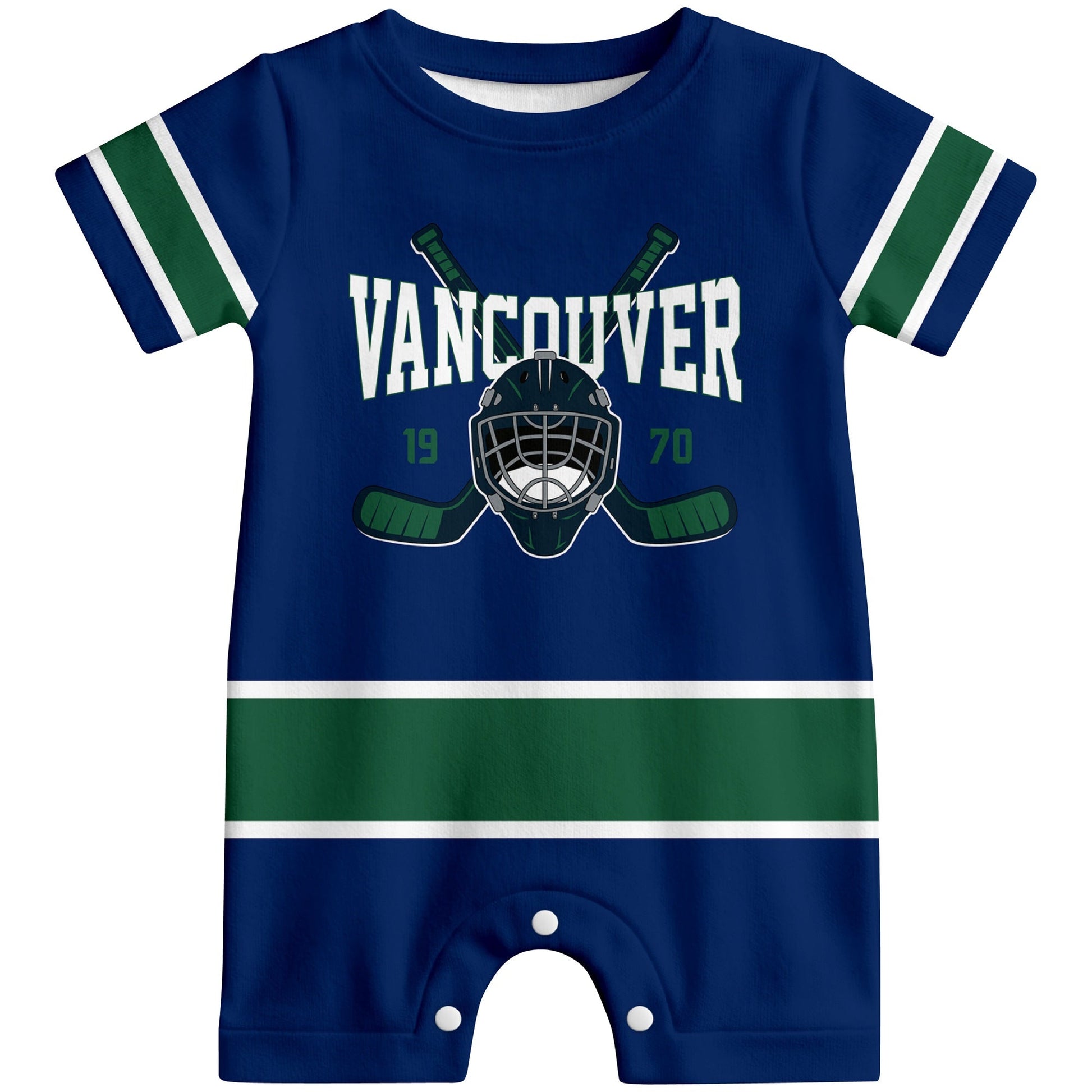 Personalized Vancouver Hockey Baby Bodysuit - Custom Name & Number ANTKING