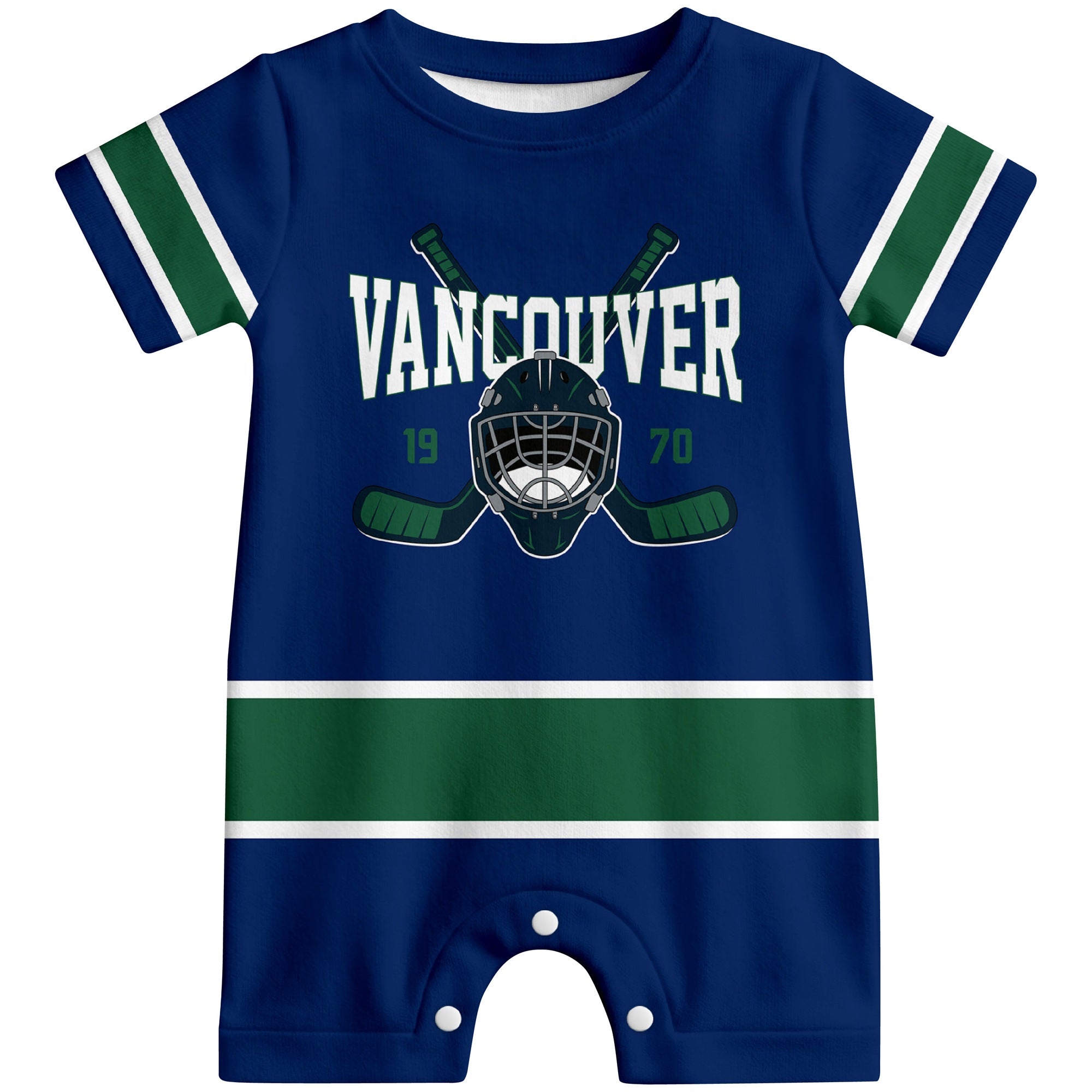 Personalized Vancouver Hockey Baby Bodysuit - Custom Name & Number ANTKING
