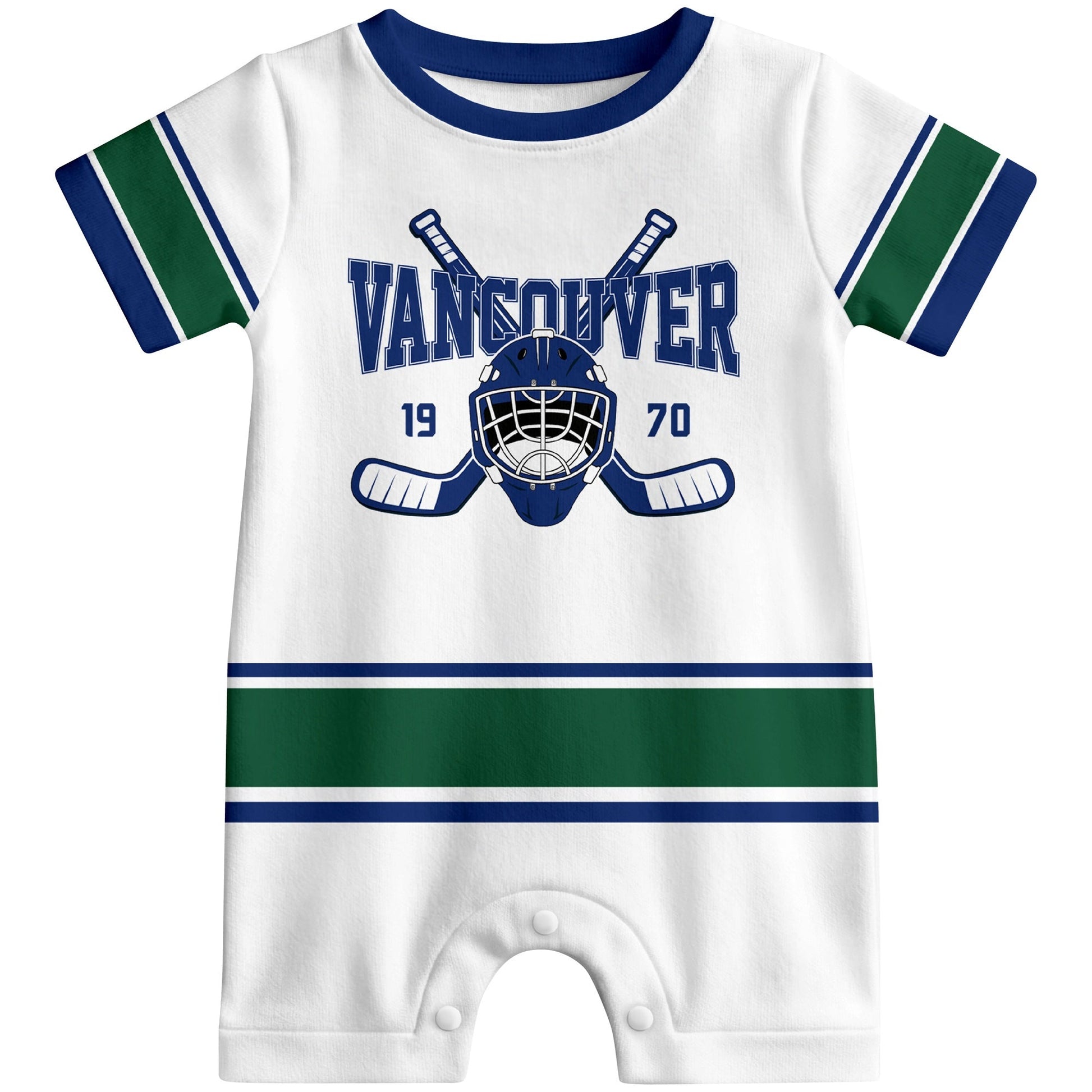 Personalized Vancouver Hockey Baby Bodysuit - Custom Name & Number ANTKING