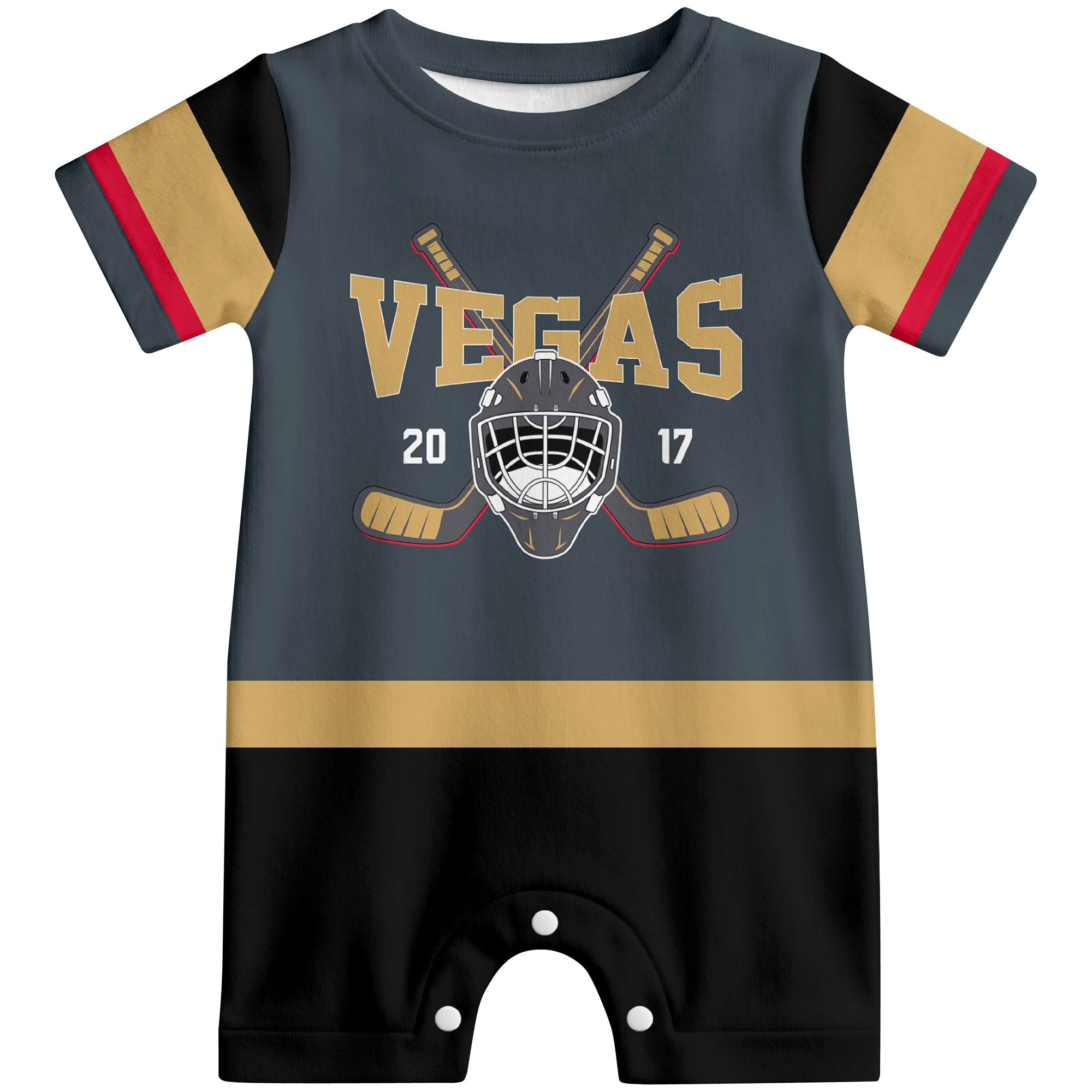 Personalized Vegas Hockey Baby Bodysuit - Custom Name & Number ANTKING