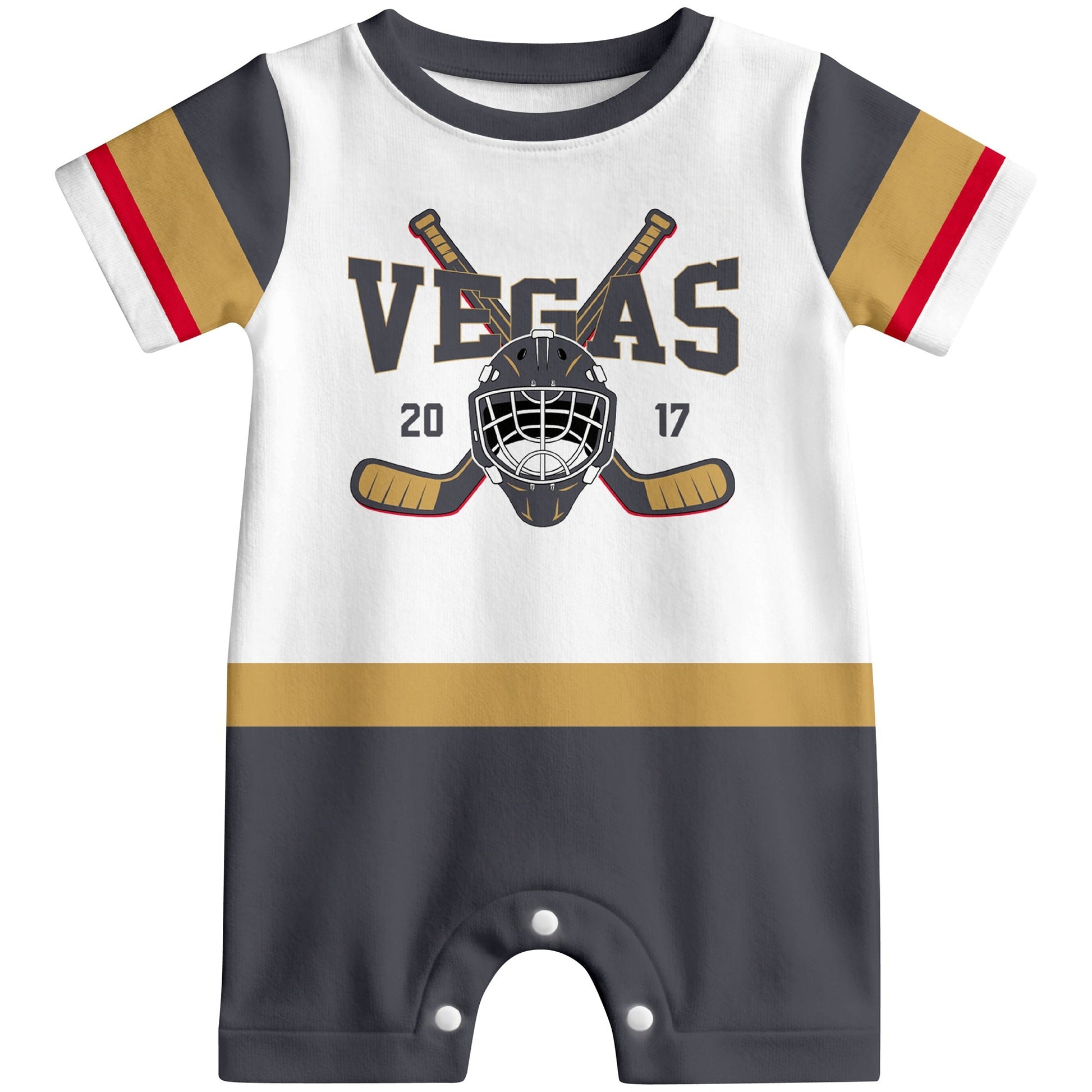 Personalized Vegas Hockey Baby Bodysuit - Custom Name & Number ANTKING