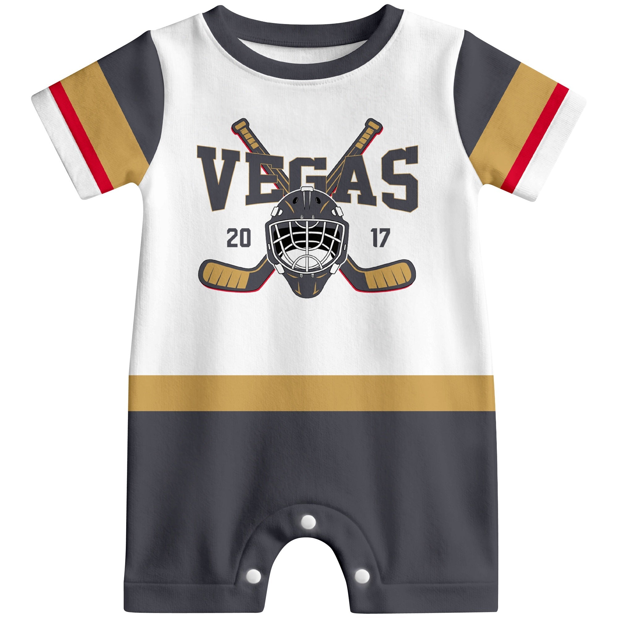 Personalized Vegas Hockey Baby Bodysuit - Custom Name & Number ANTKING