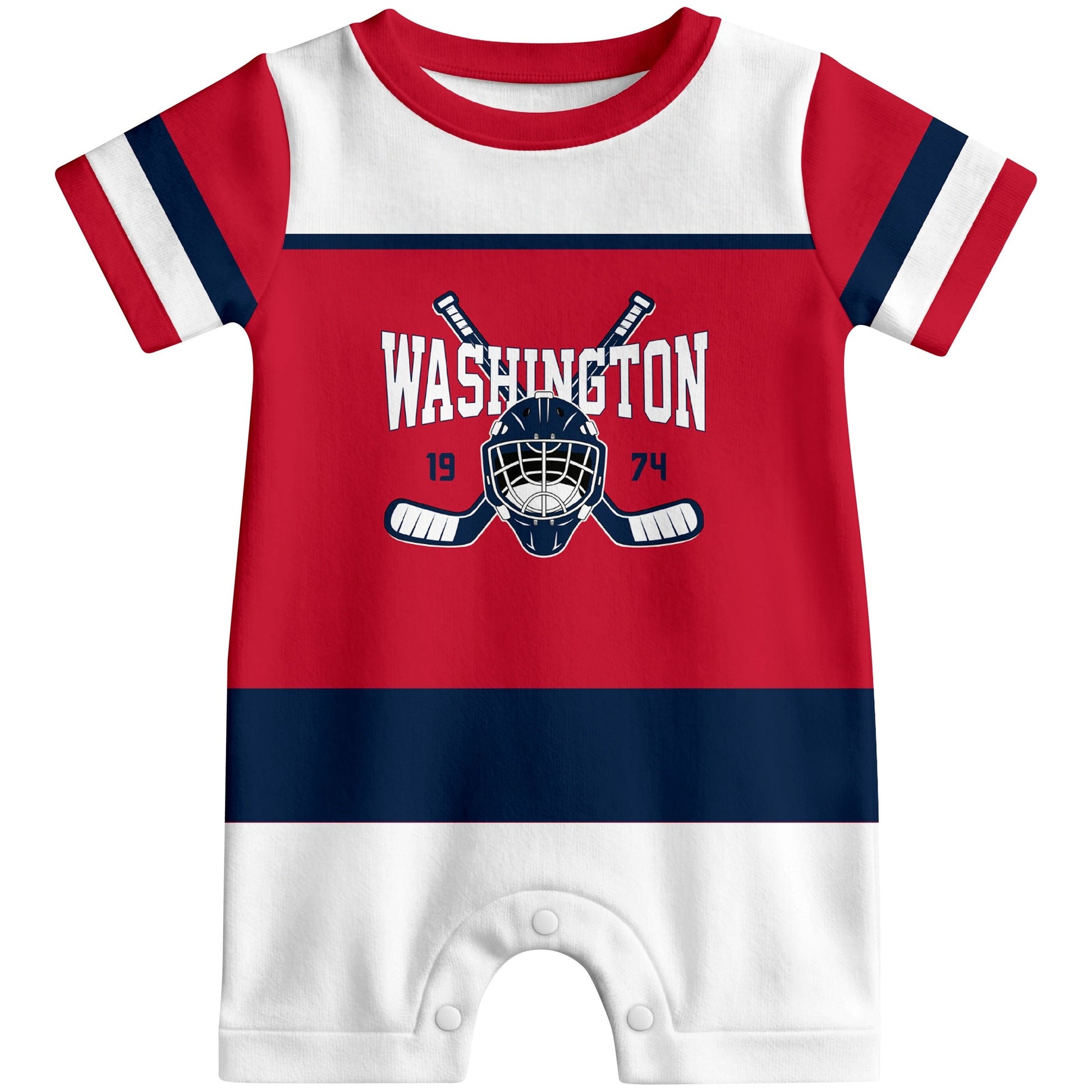 Personalized Washington Hockey Baby Bodysuit - Custom Name & Number ANTKING
