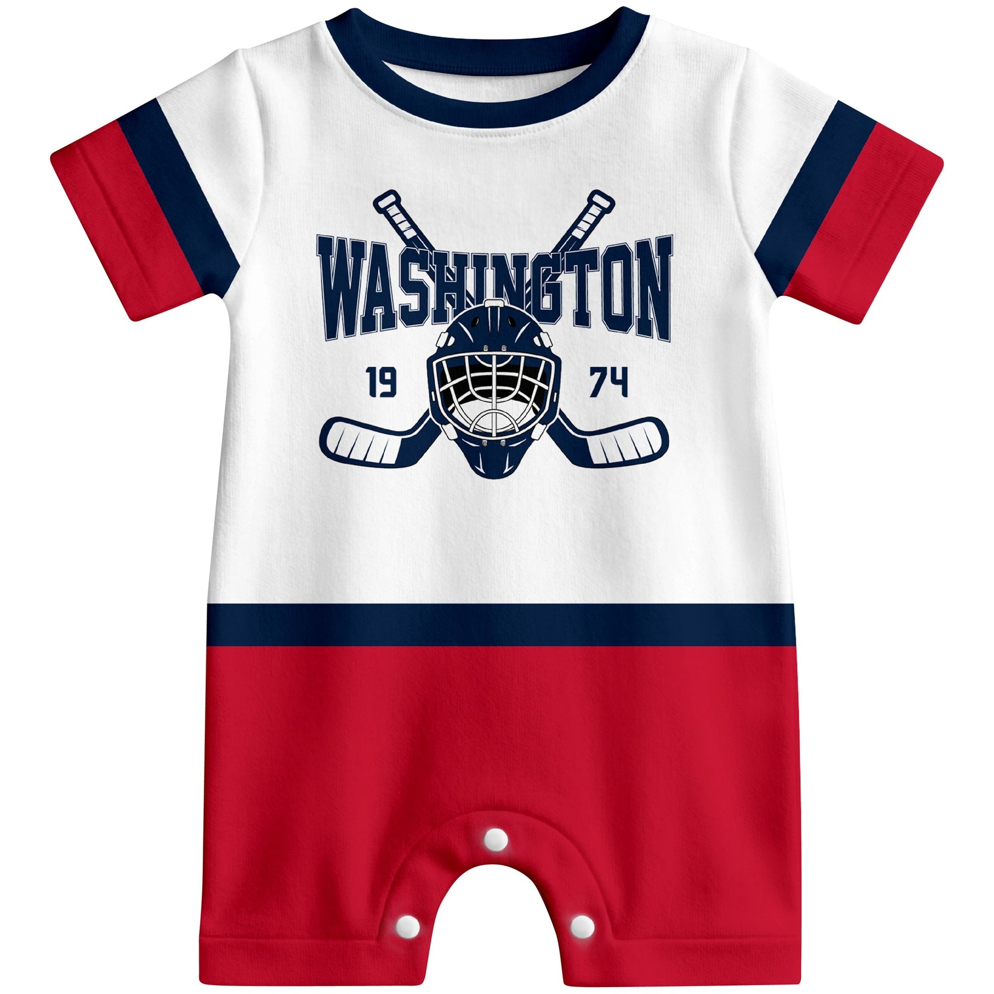 Personalized Washington Hockey Baby Bodysuit - Custom Name & Number ANTKING
