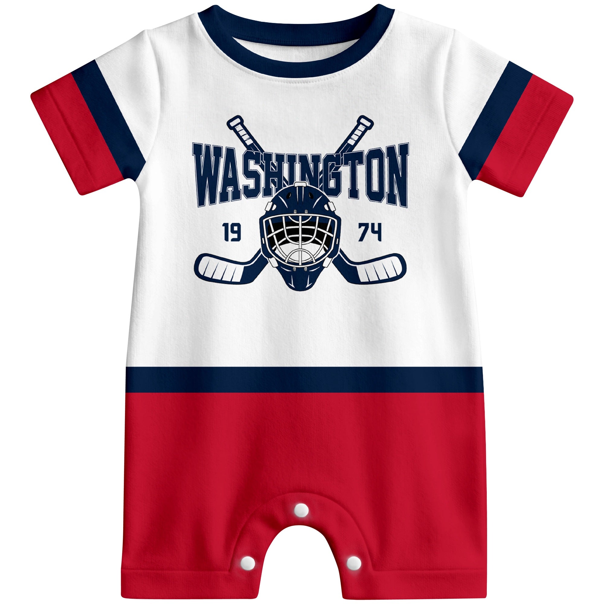 Personalized Washington Hockey Baby Bodysuit - Custom Name & Number ANTKING