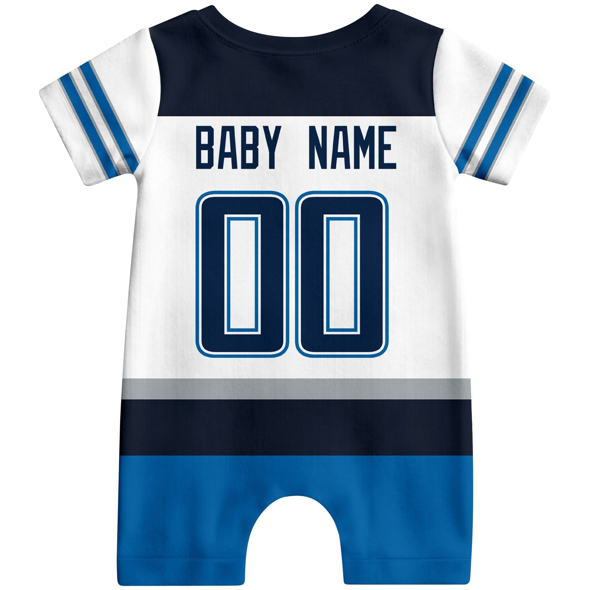 Personalized Winnipeg Hockey Baby Bodysuit - Custom Name & Number ANTKING