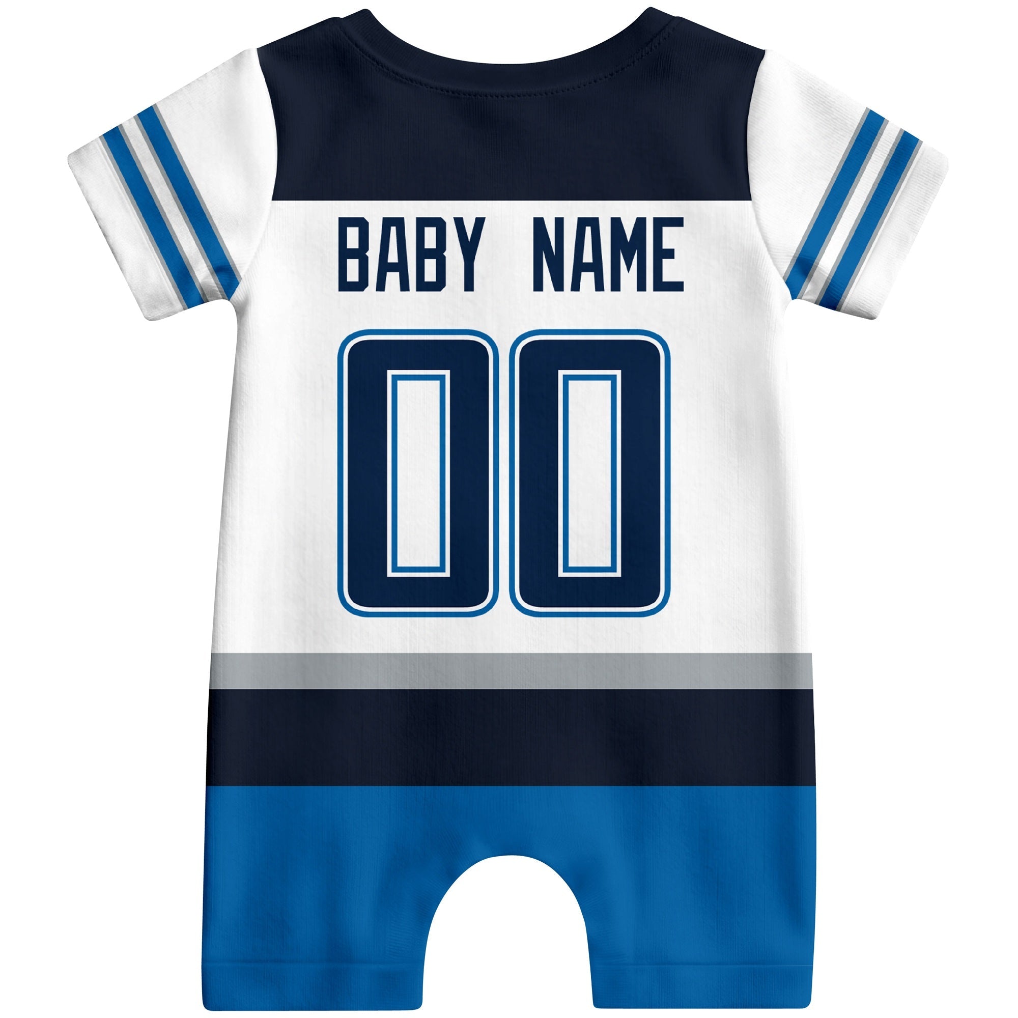 Personalized Winnipeg Hockey Baby Bodysuit - Custom Name & Number ANTKING