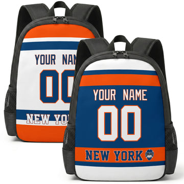 Custom hockey backpack for New York fans with name and number preview