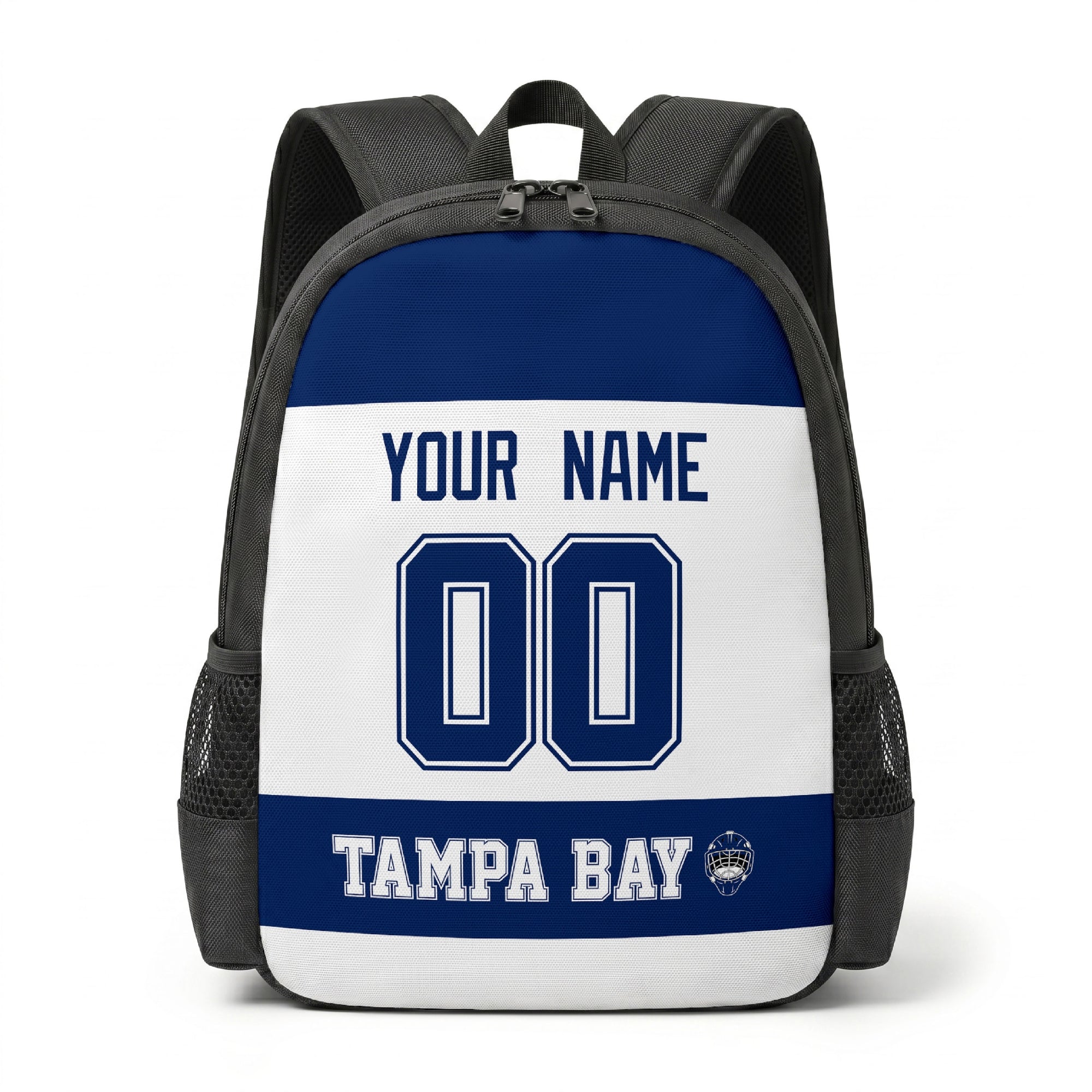 Tampa Bay personalized hockey backpack alternate front view