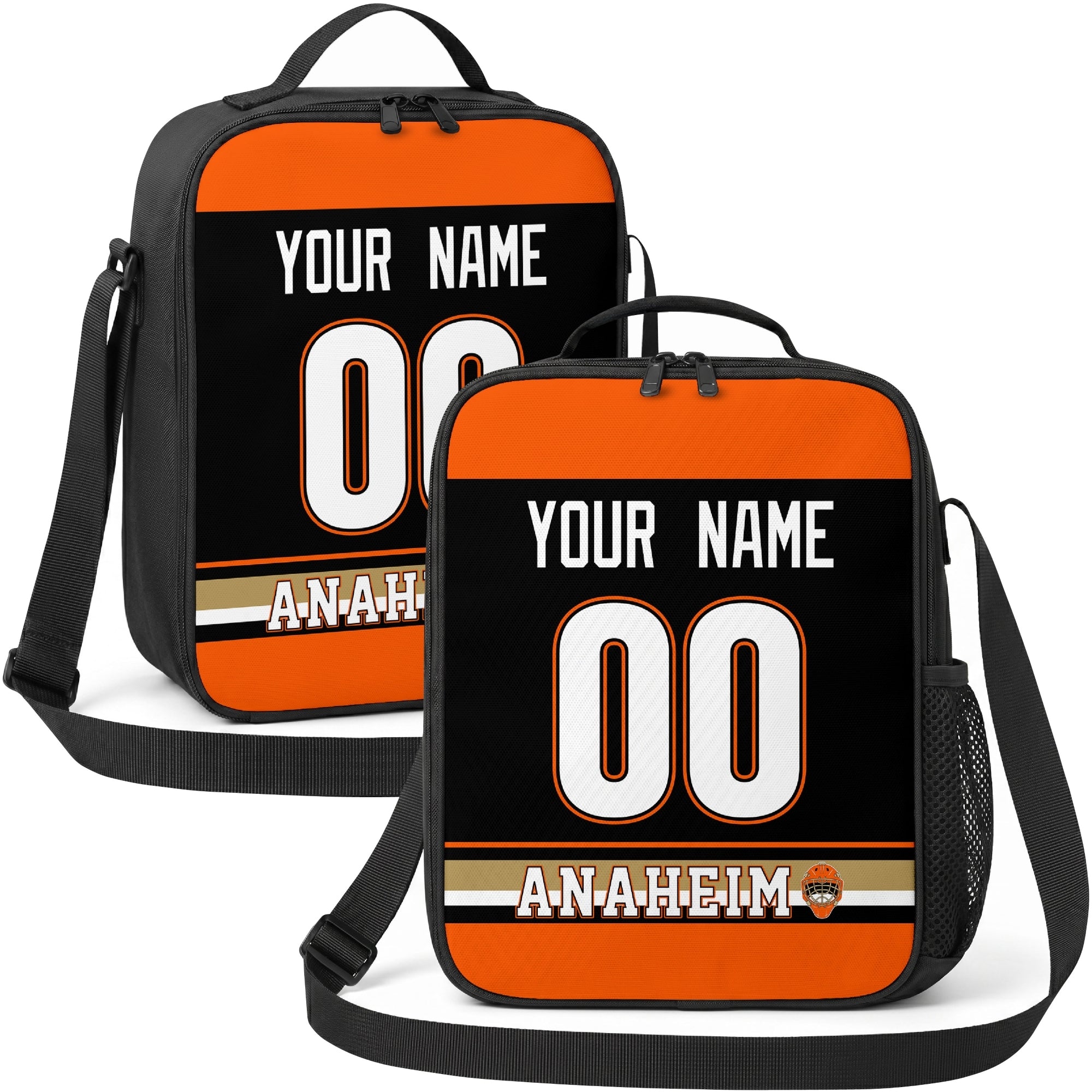 Anaheim hockey shoulder bag display in Black city-color style