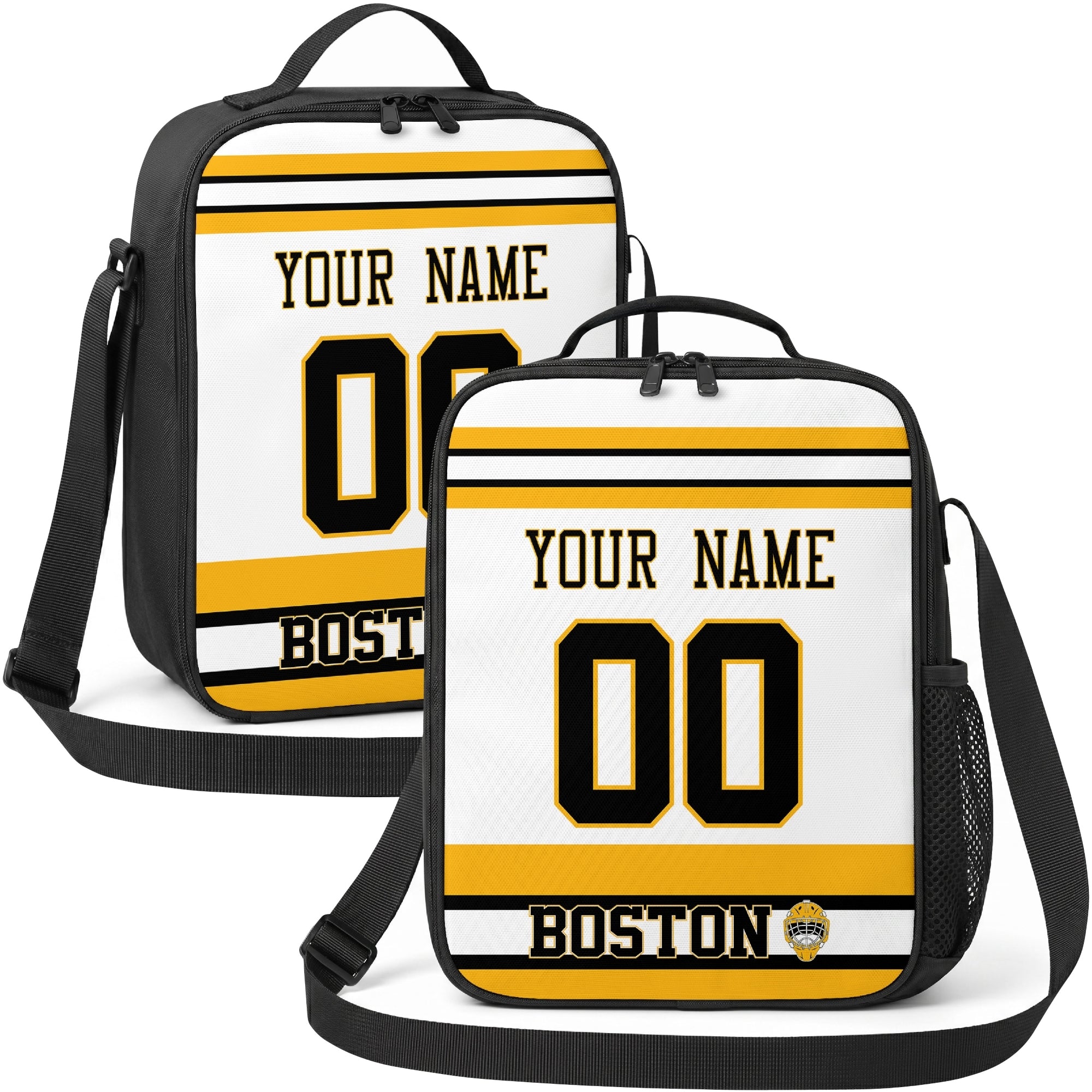Boston hockey shoulder bag display in White city-color style