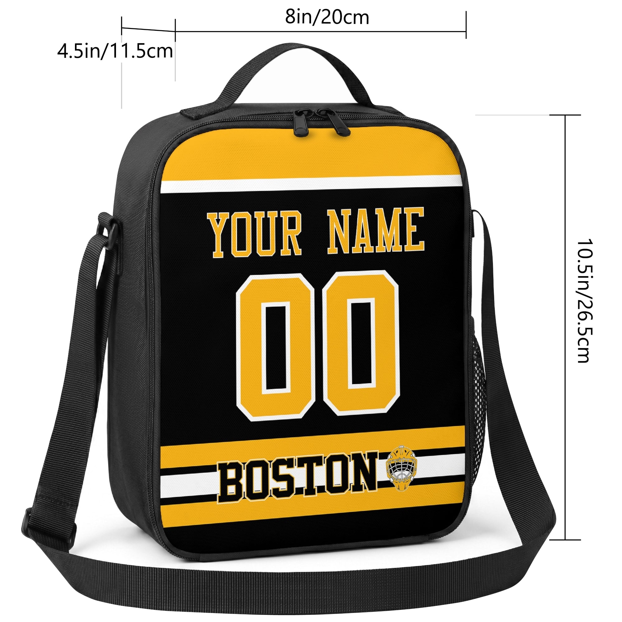 Boston hockey shoulder bag size reference image