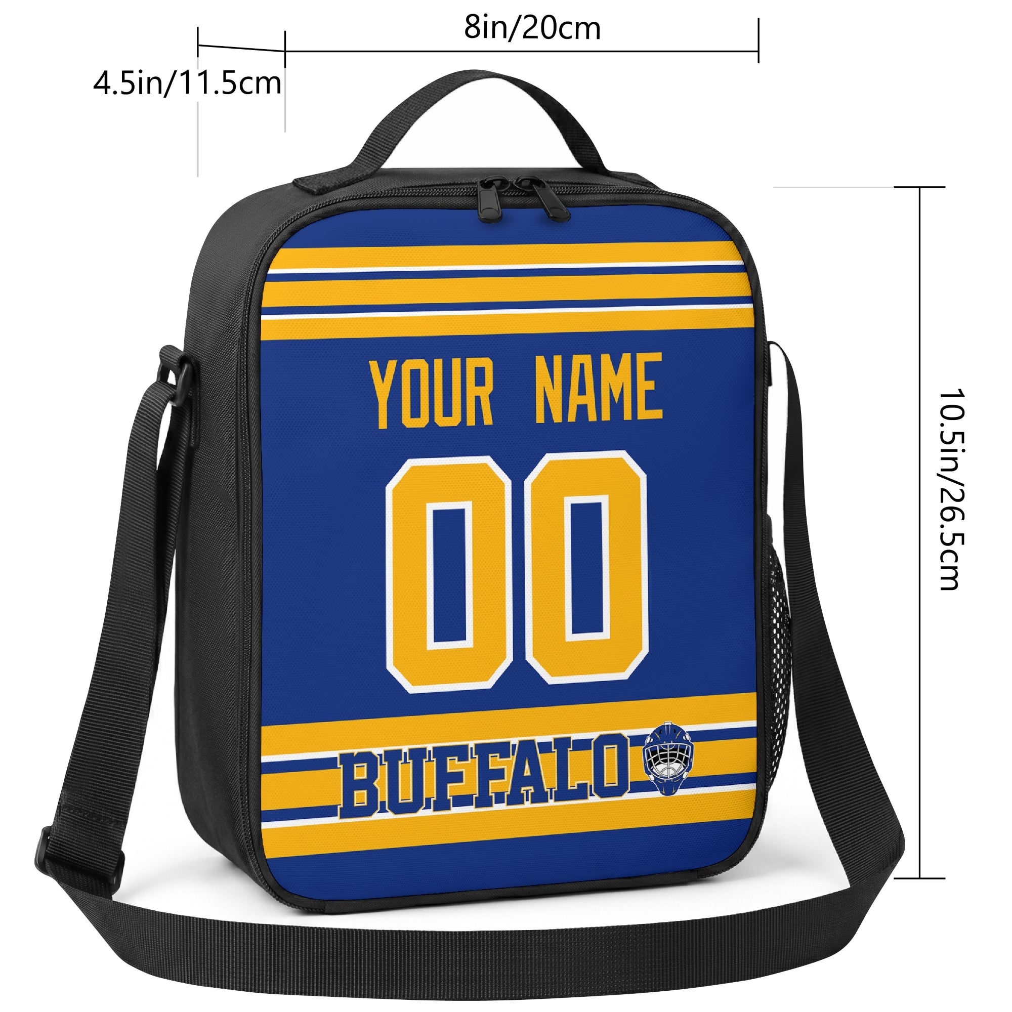 Buffalo hockey shoulder bag size reference image