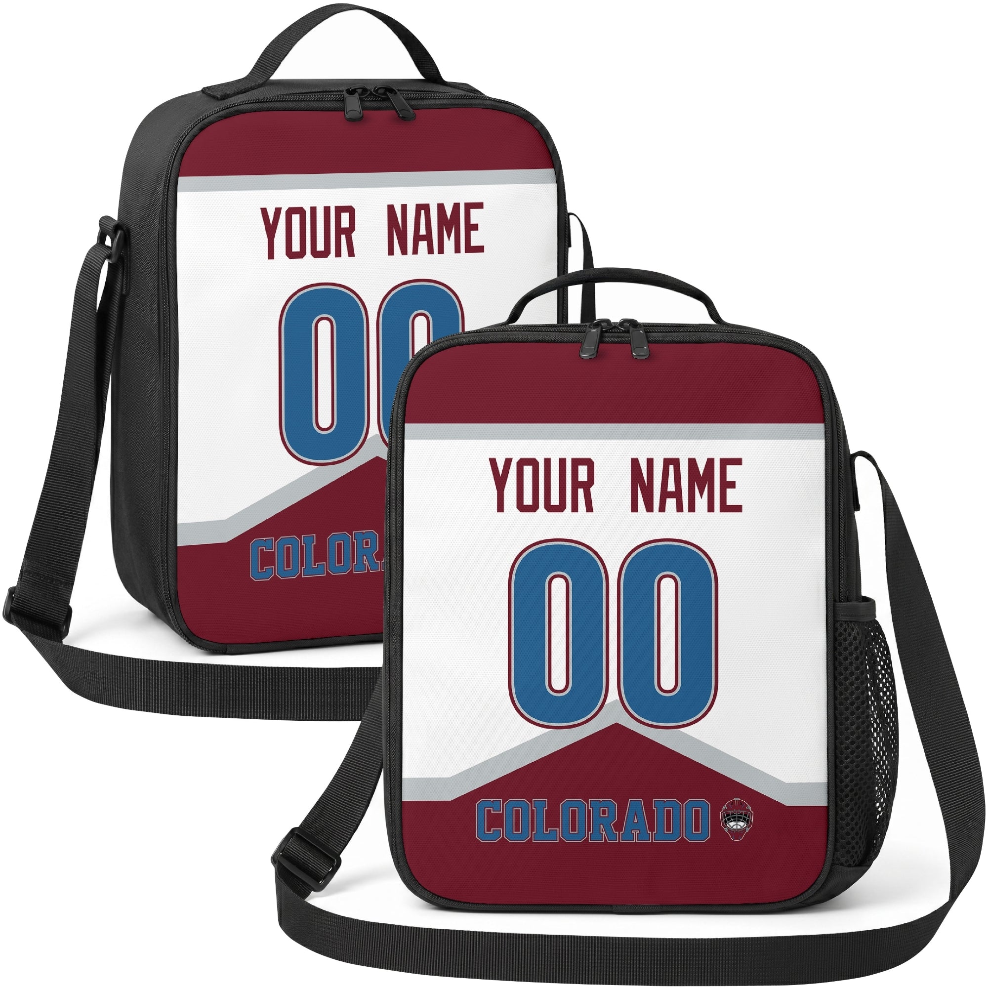 Colorado hockey shoulder bag display in White city-color style