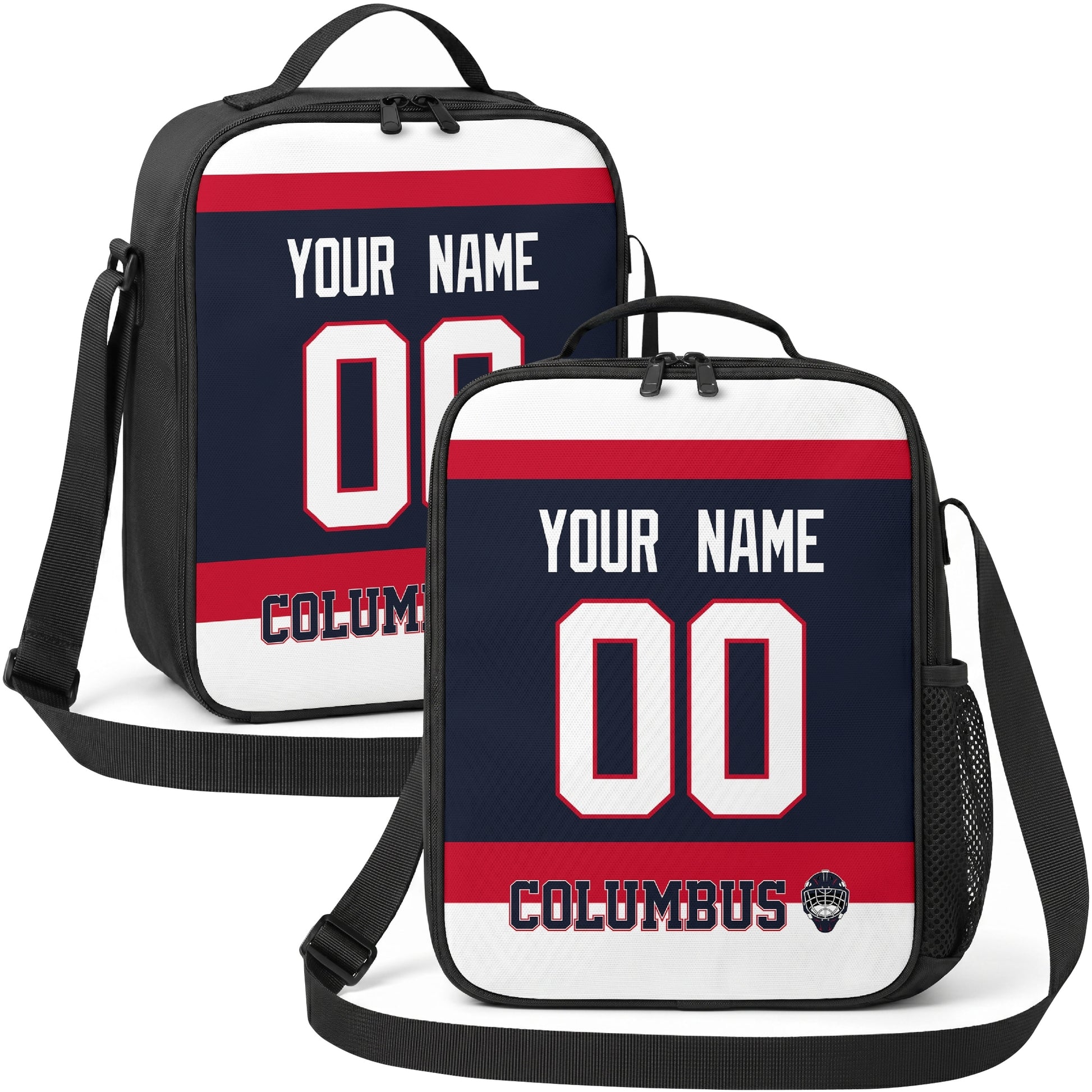 Columbus hockey shoulder bag display in Navy city-color style