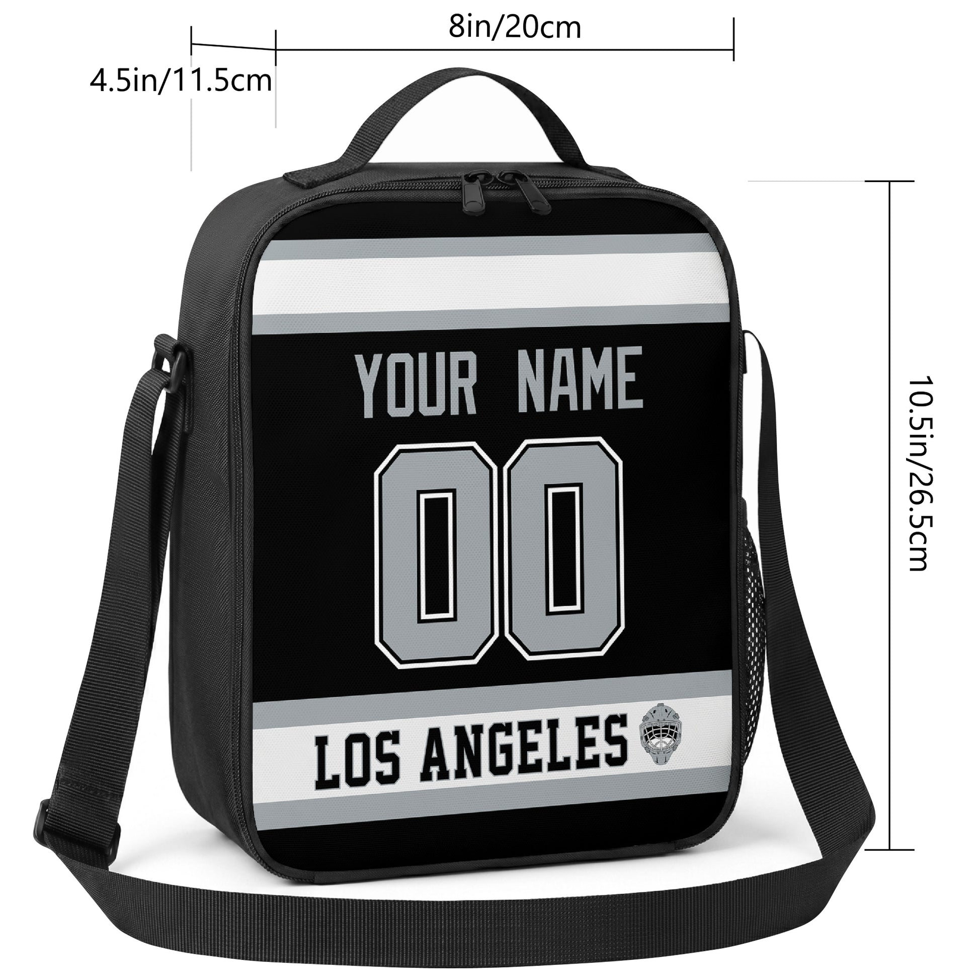 Los Angeles hockey shoulder bag size reference image