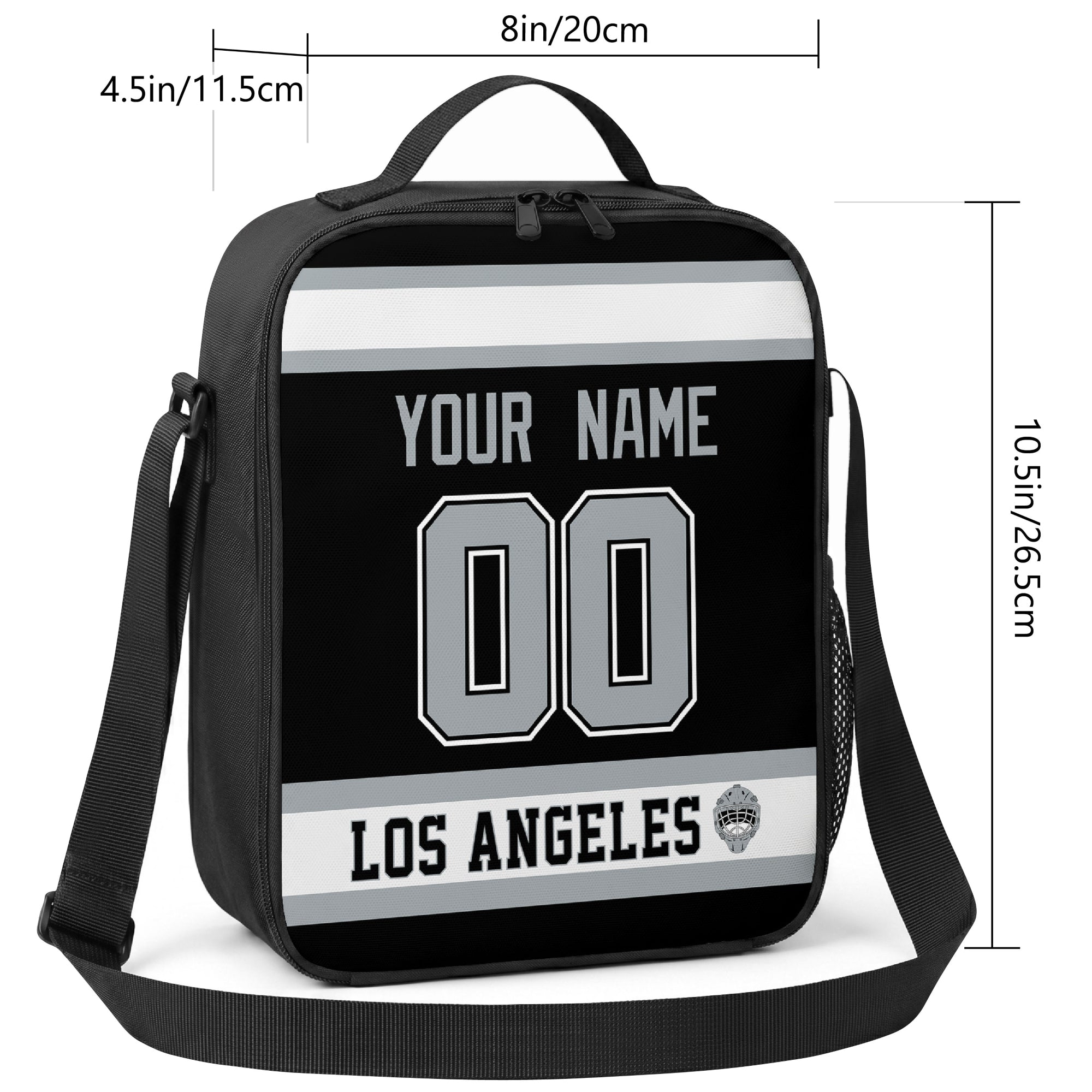 Los Angeles hockey shoulder bag size reference image