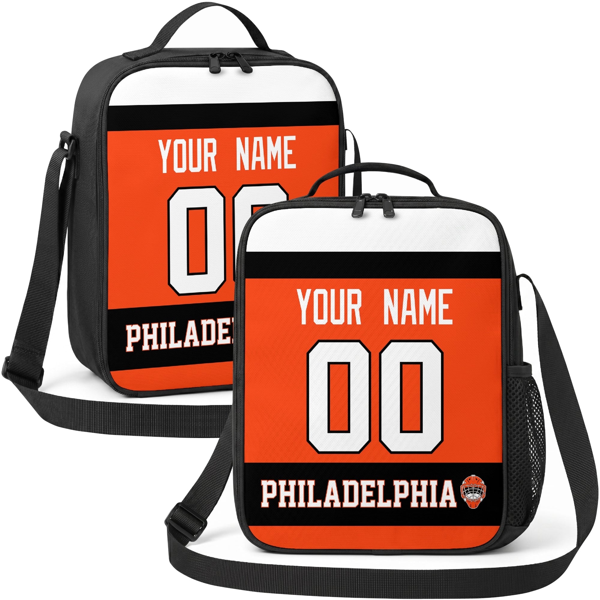 Philadelphia hockey shoulder bag display in Orange city-color style