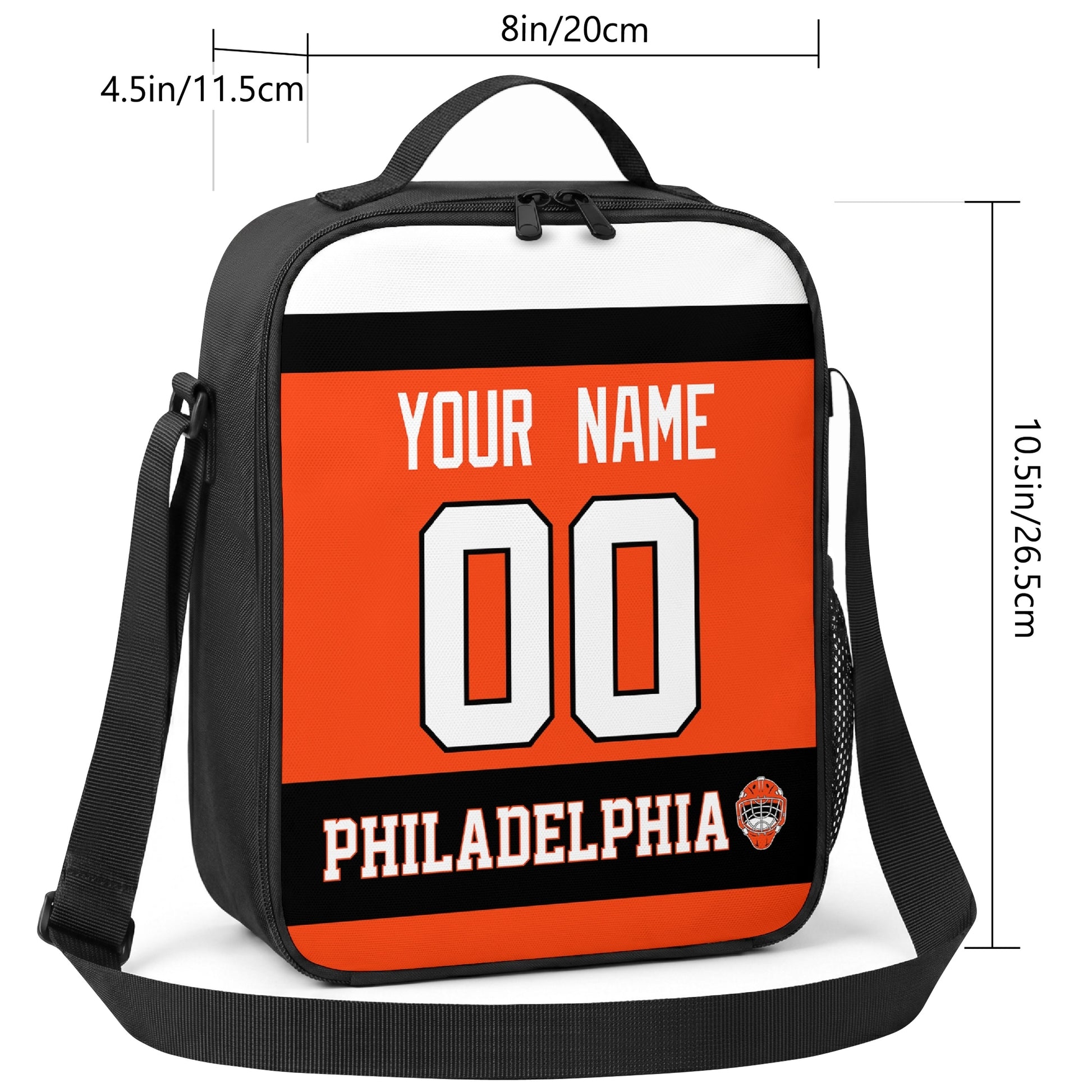 Philadelphia hockey shoulder bag size reference image