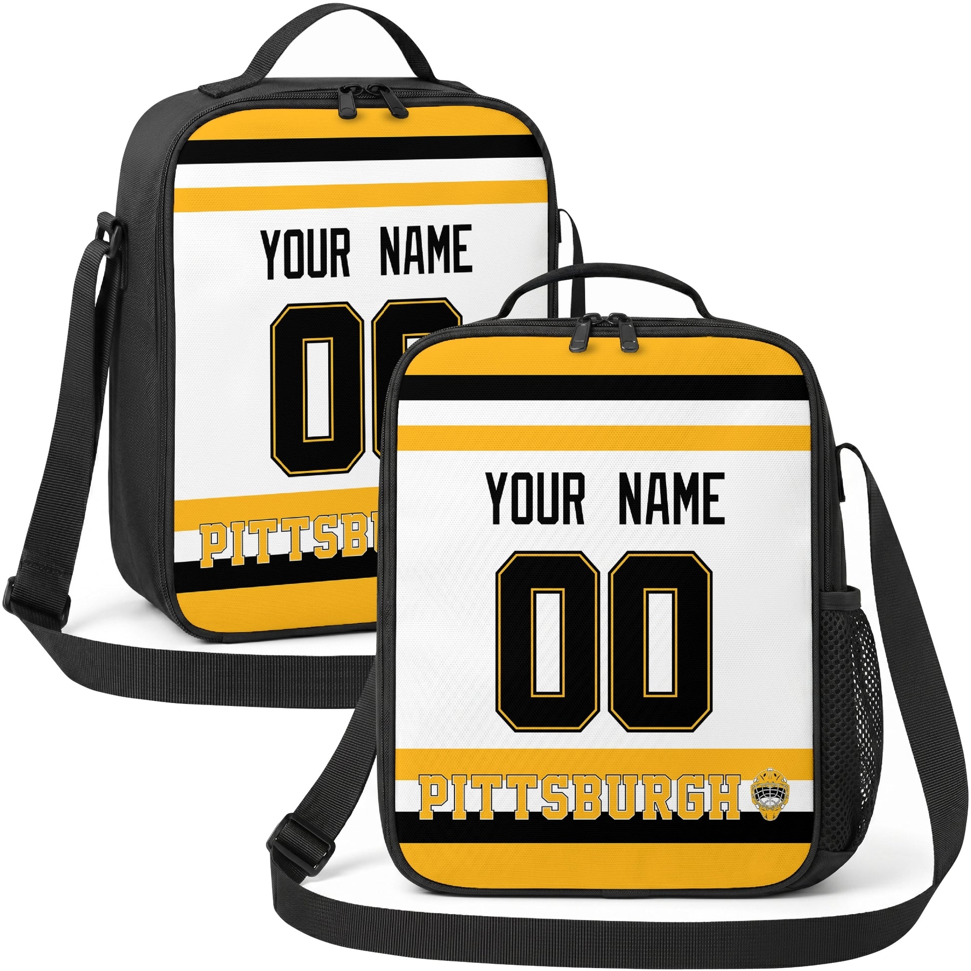Pittsburgh hockey shoulder bag display in White city-color style
