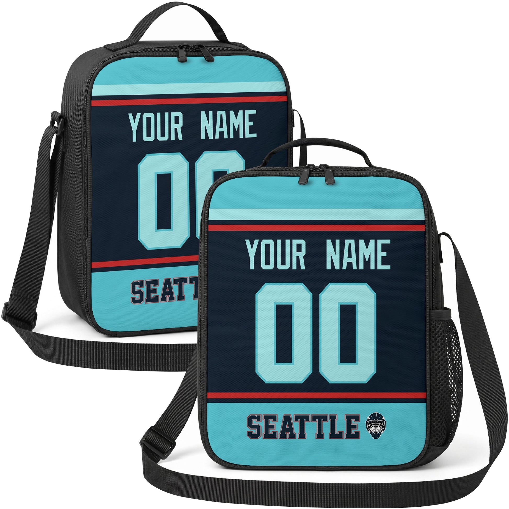 Seattle hockey shoulder bag display in Blue city-color style