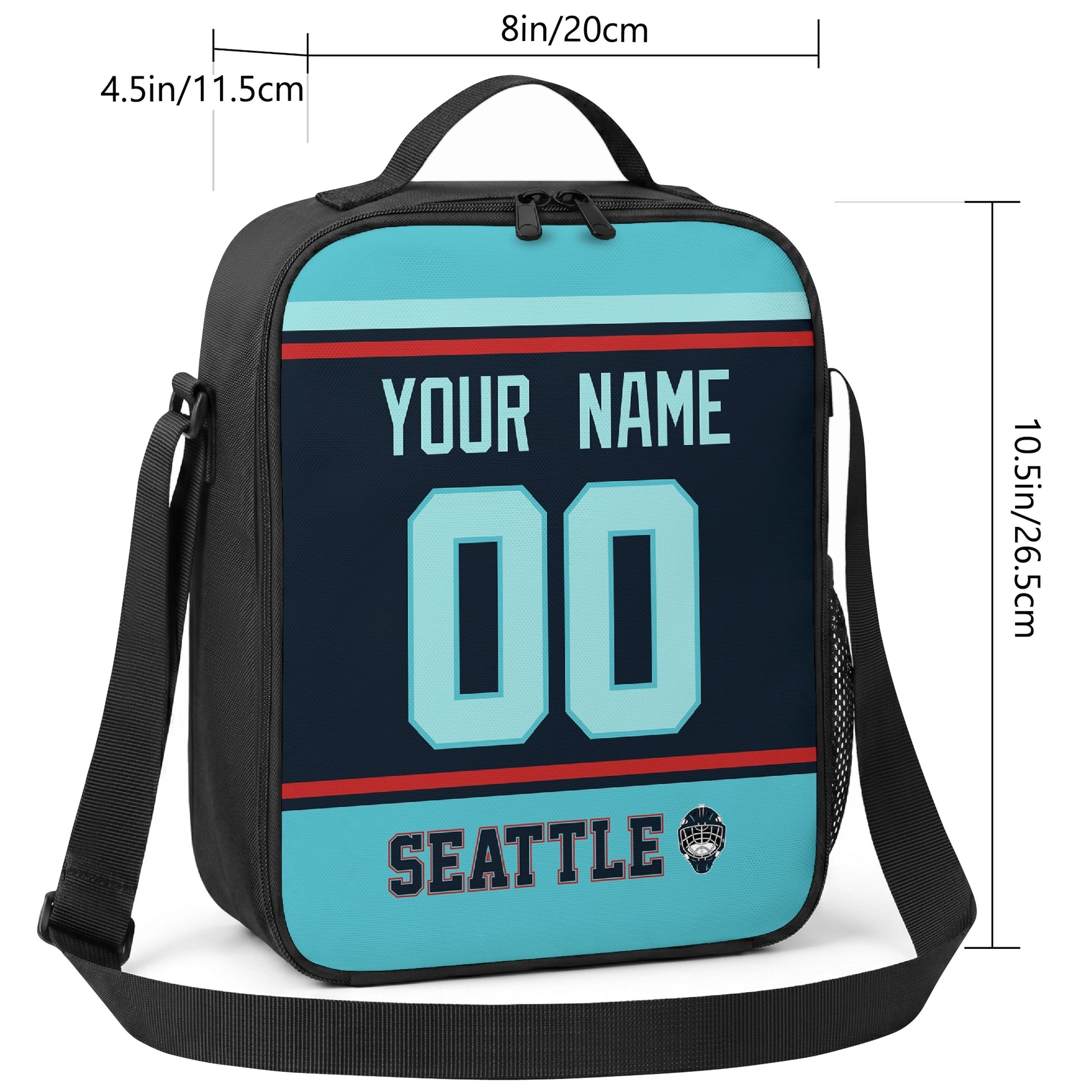 Seattle hockey shoulder bag size reference image