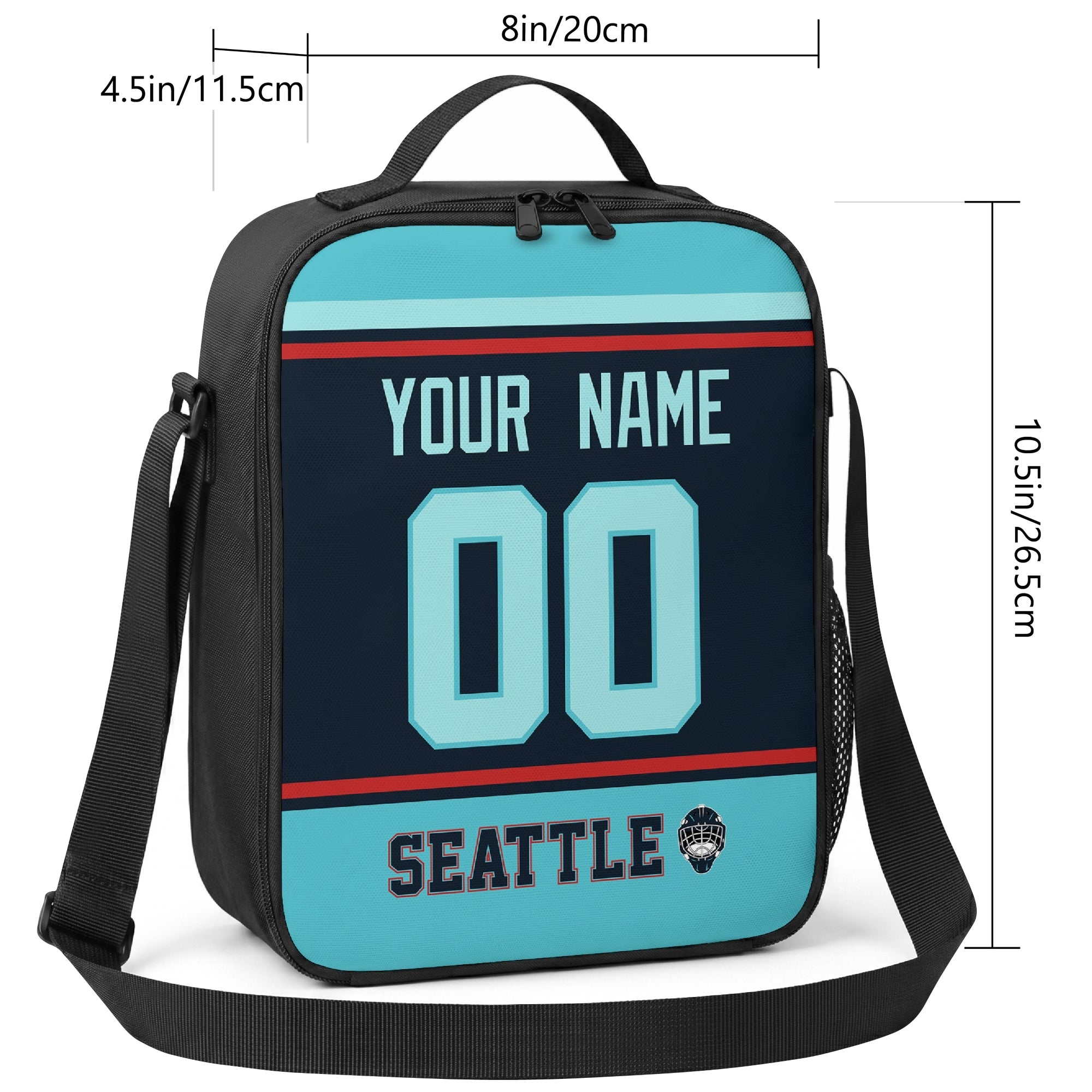 Seattle hockey shoulder bag size reference image