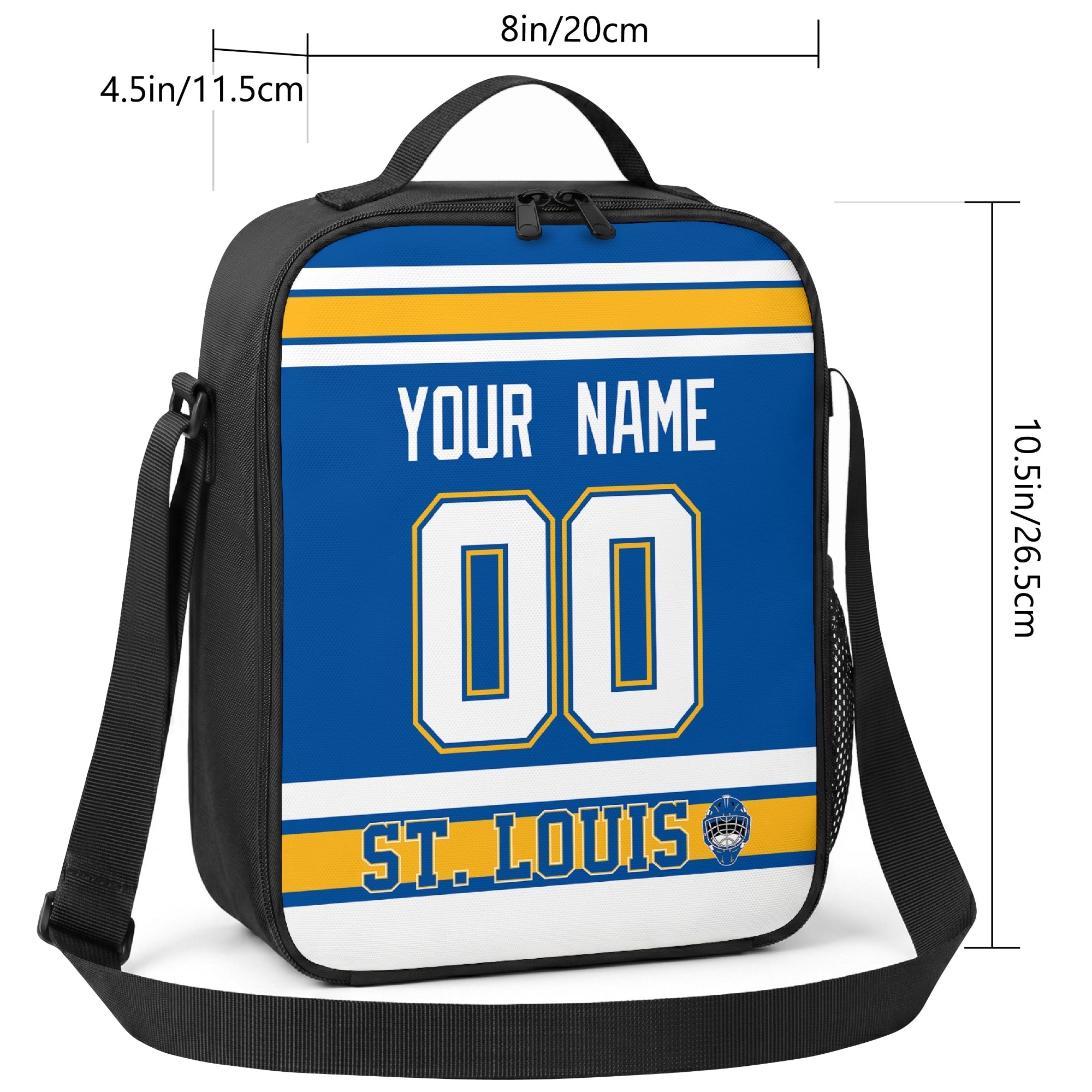 St. Louis hockey shoulder bag size reference image