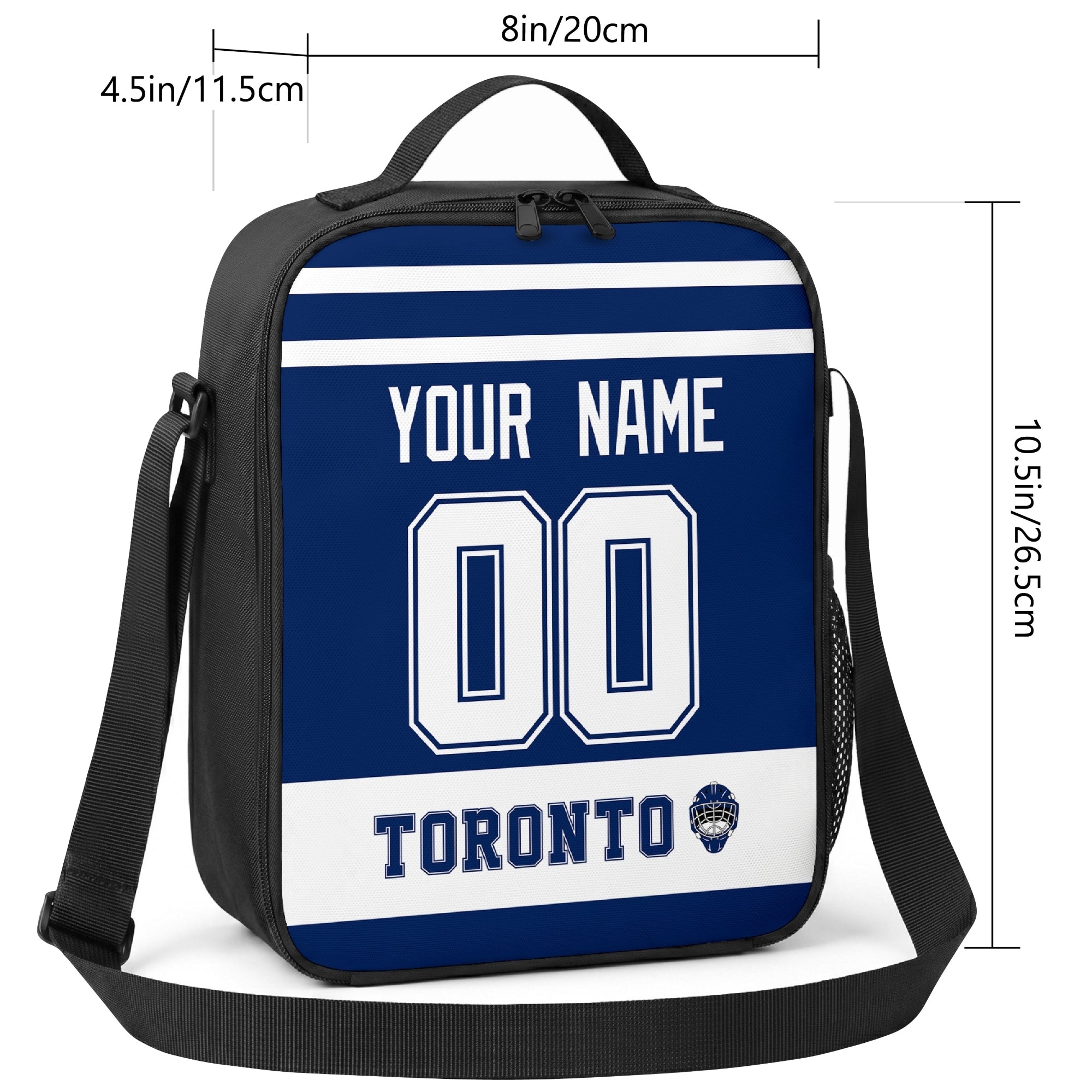 Toronto hockey shoulder bag size reference image