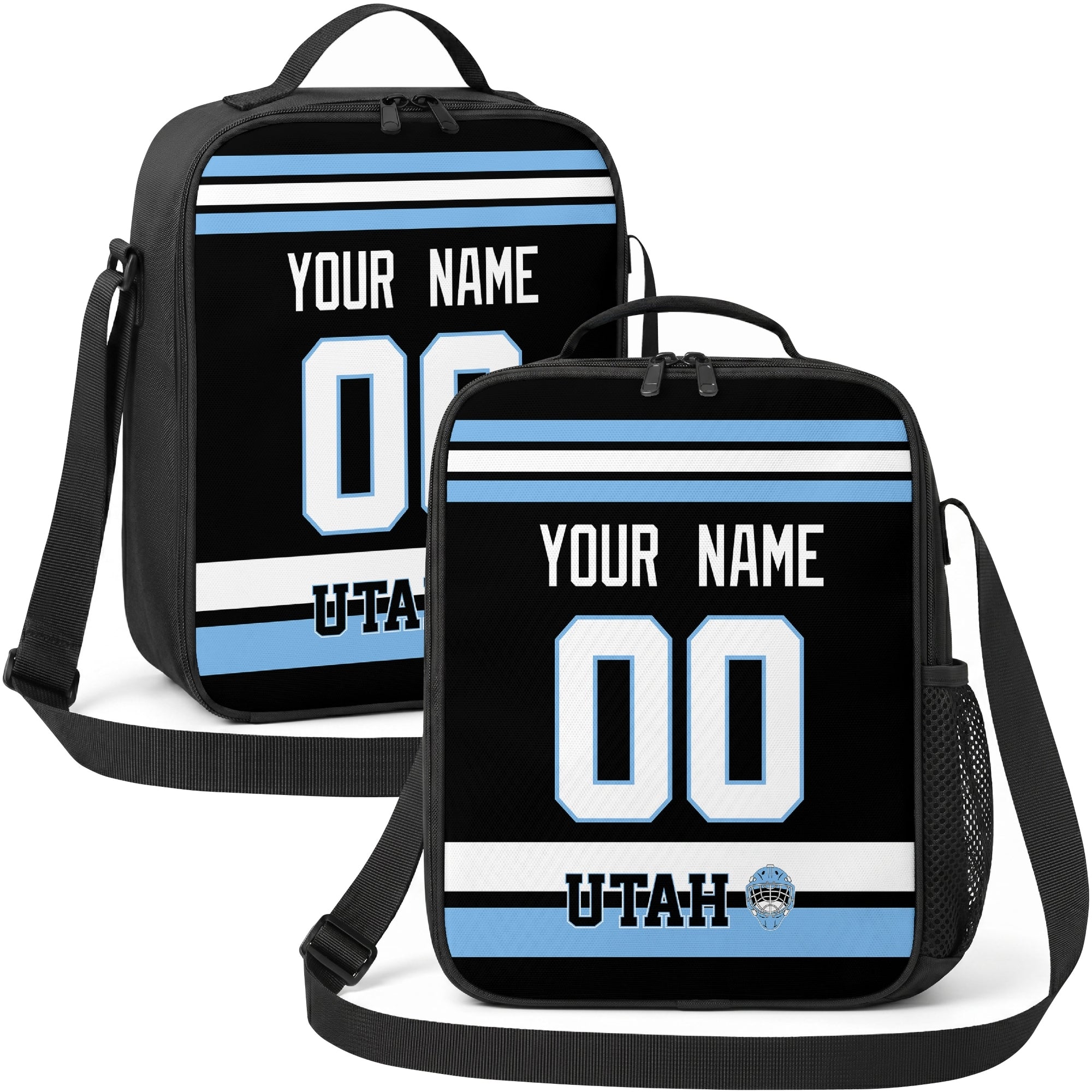 Utah hockey shoulder bag display in Black city-color style