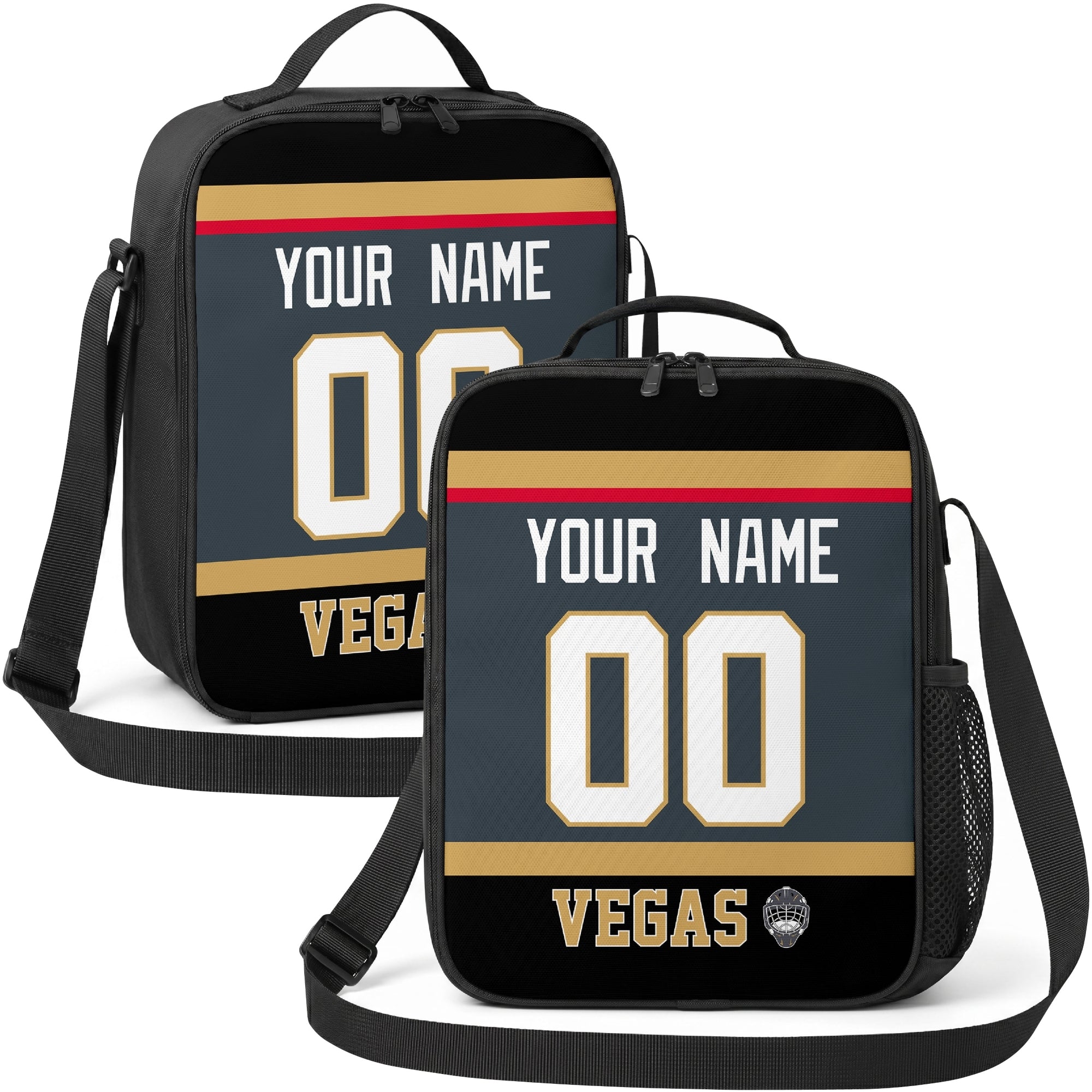 Vegas hockey shoulder bag display in Gray city-color style