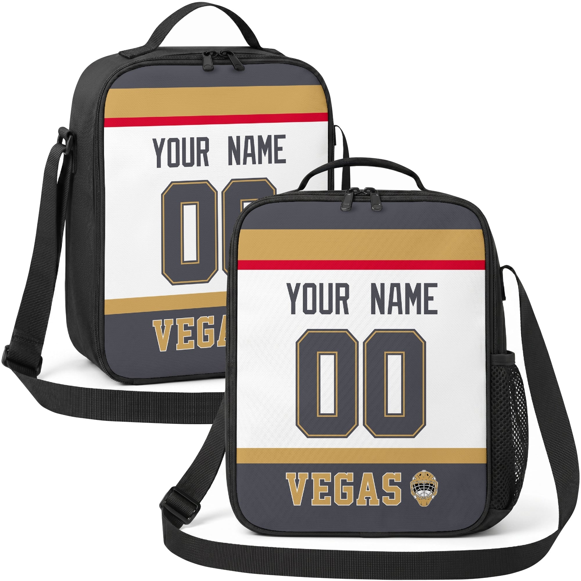 Vegas hockey shoulder bag display in White city-color style
