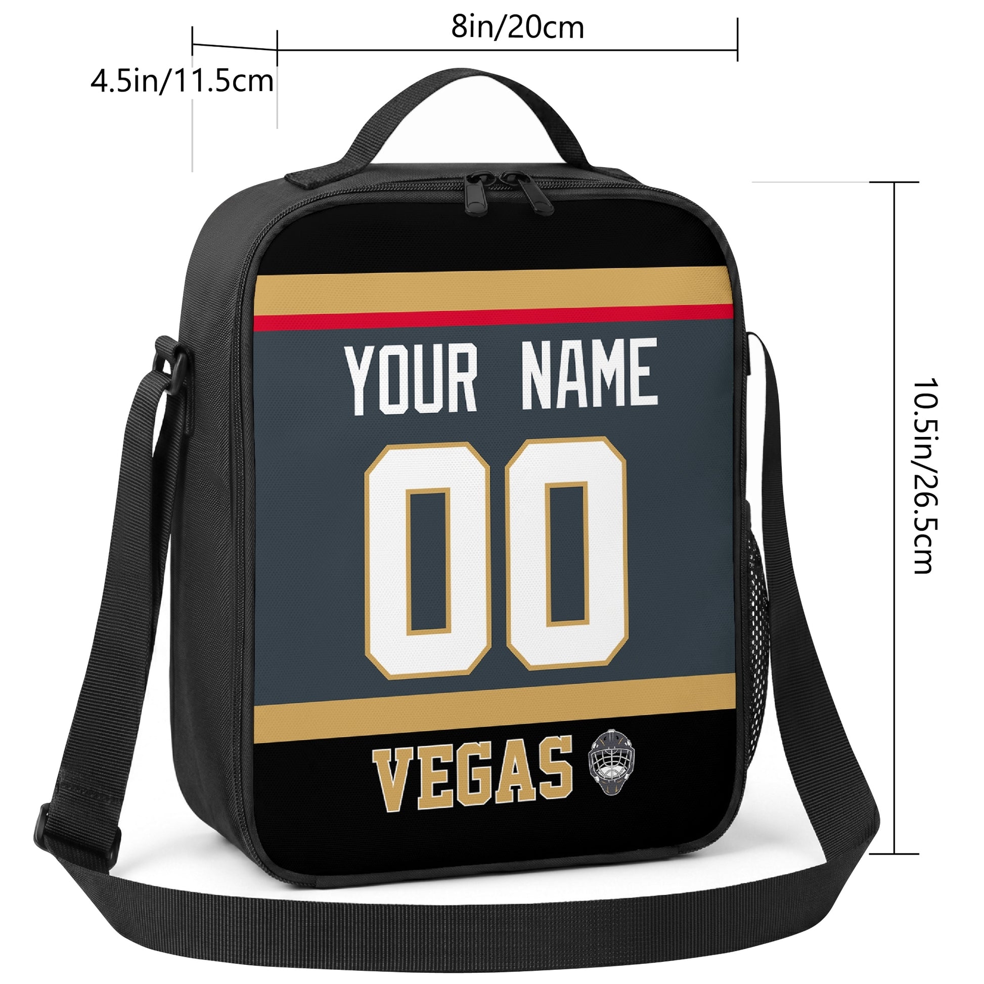 Vegas hockey shoulder bag size reference image