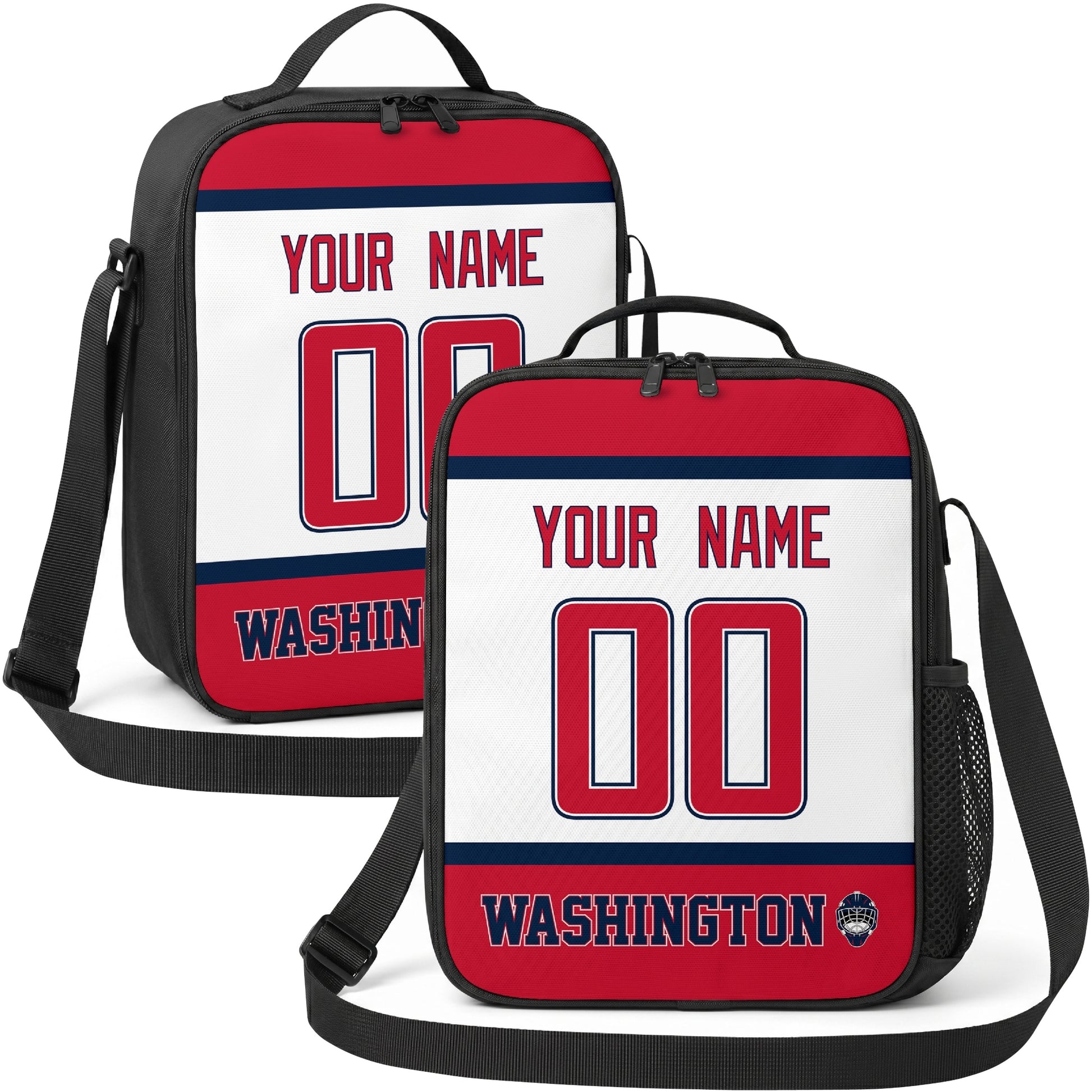 Washington hockey shoulder bag display in White city-color style