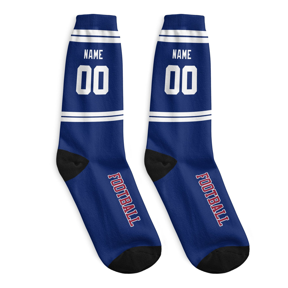 Custom New York Football Socks - Personalized Athletic Fan Crew Socks - Antking