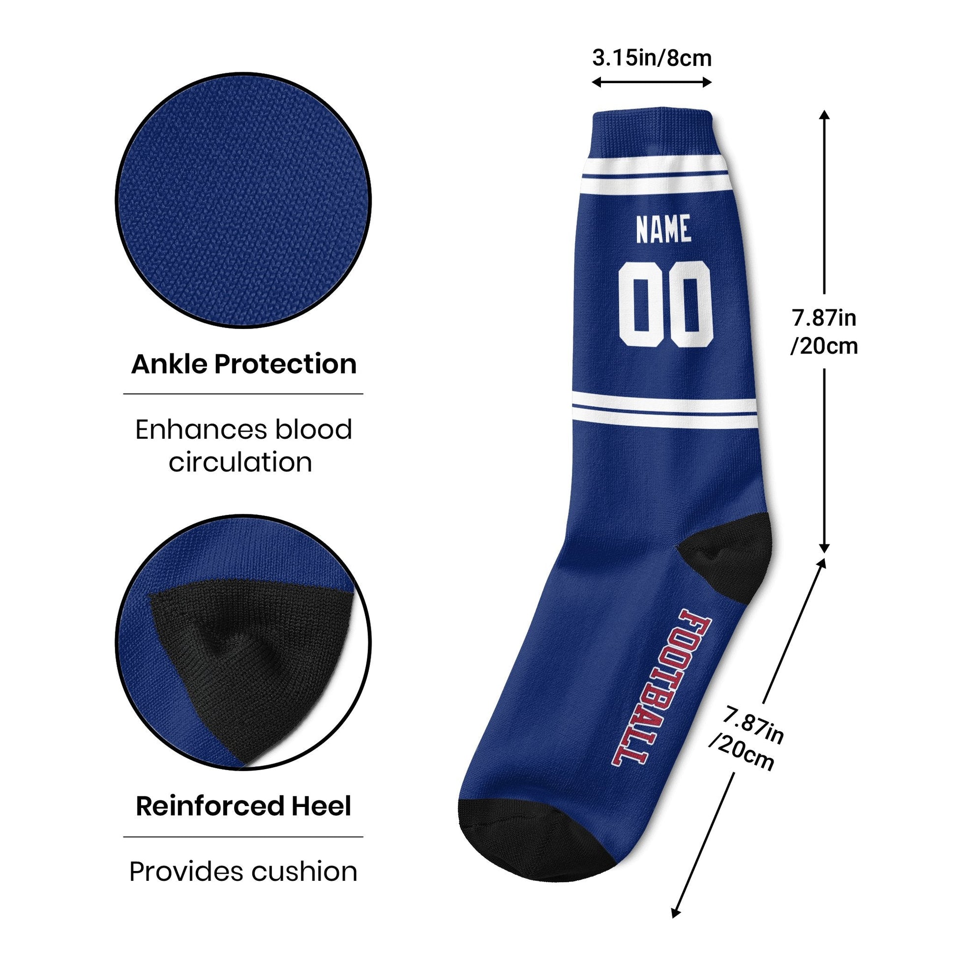 ANTKING New York Socks 2 Pairs Custom any Name and Number for Men Women Gift ANTKING