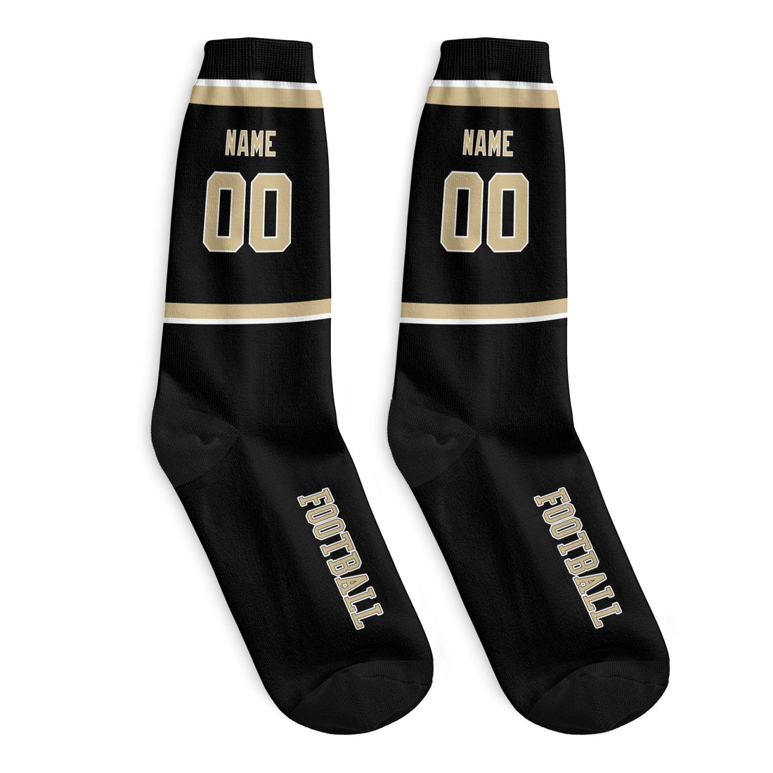 Custom New Orleans Football Socks - Personalized Athletic Fan Crew Socks - Antking